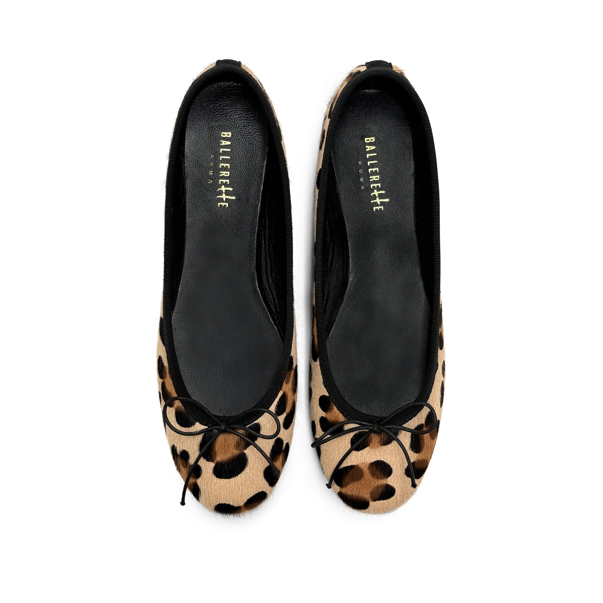 ballet flat leopard round toe flats Animalier spotted calf hair ballet flats