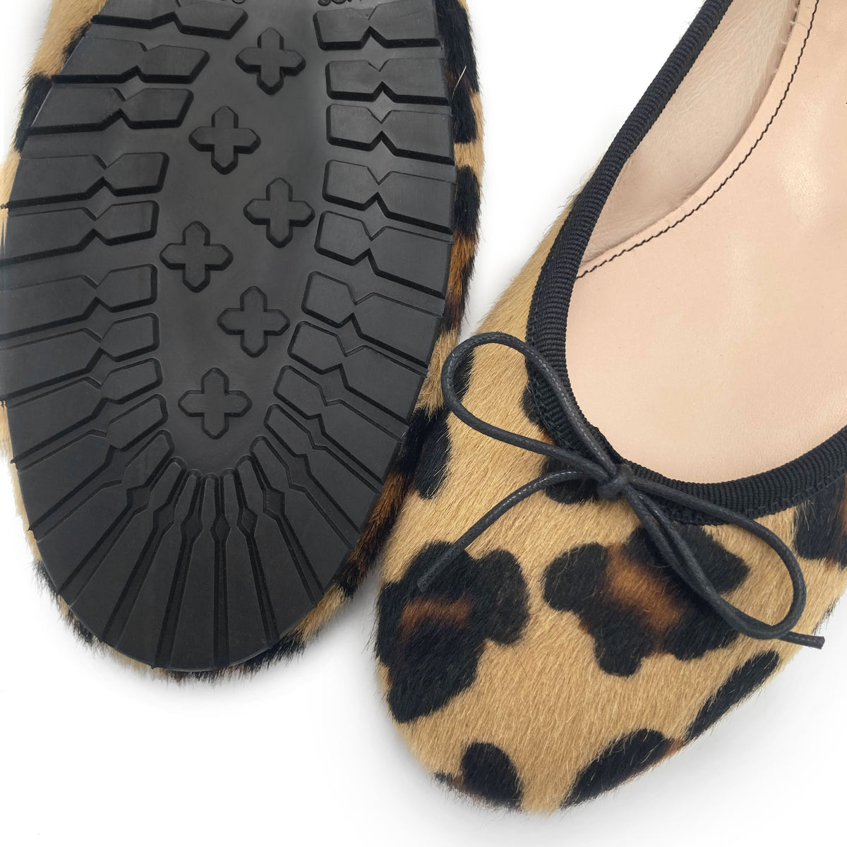 Animalier spotted calf hair ballet flats