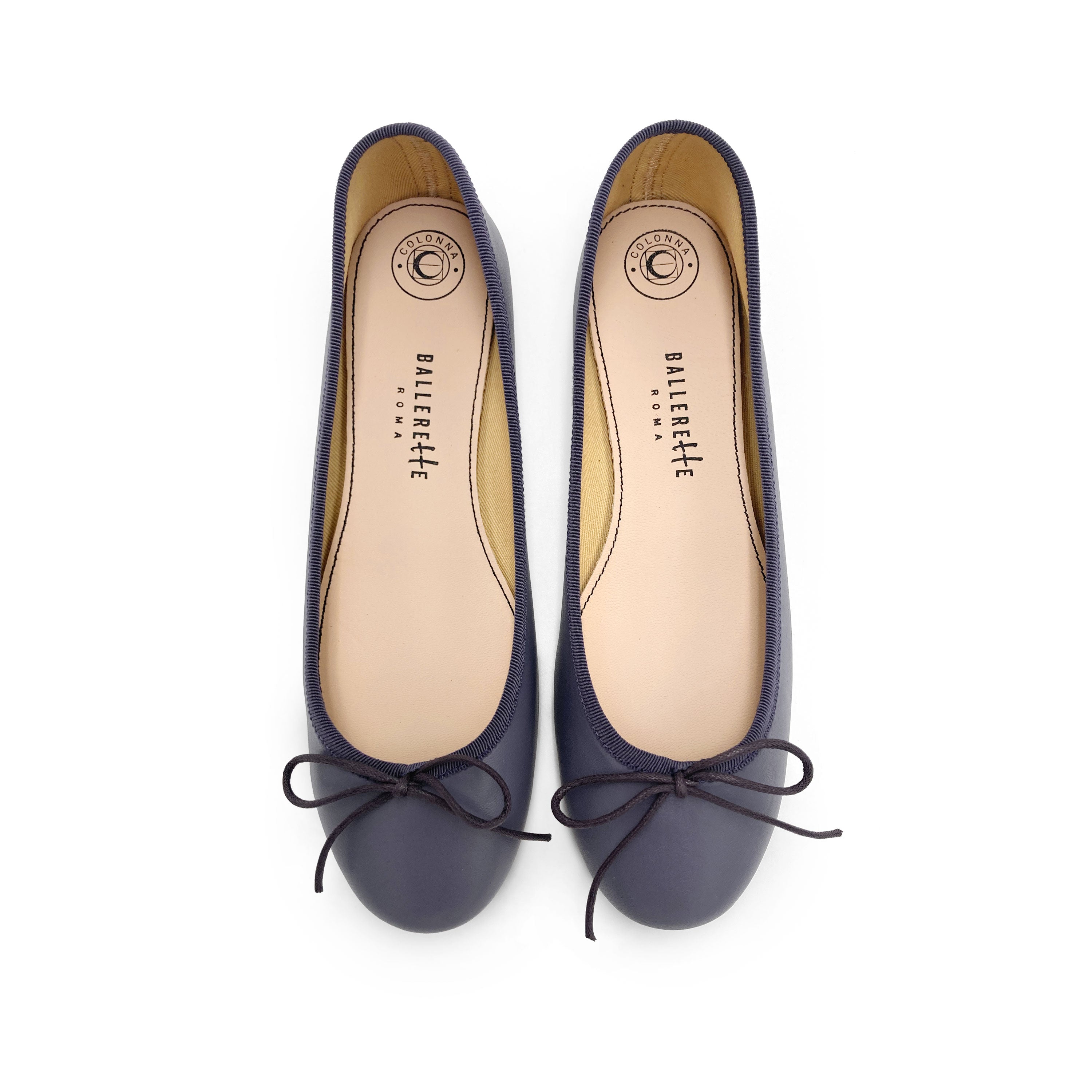 Wine leather ballet flats