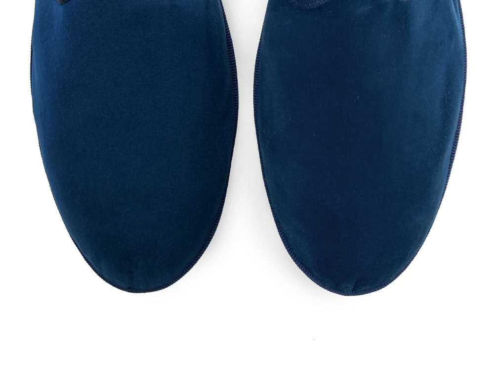 Friulane blue velvet slippers