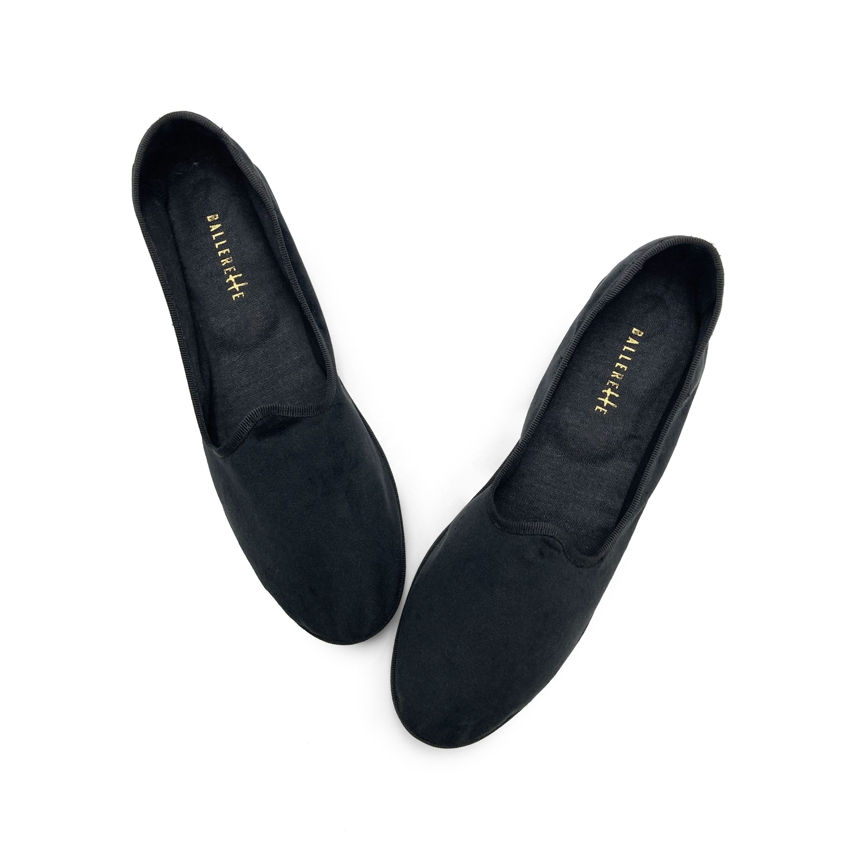 Friulane black velvet slippers