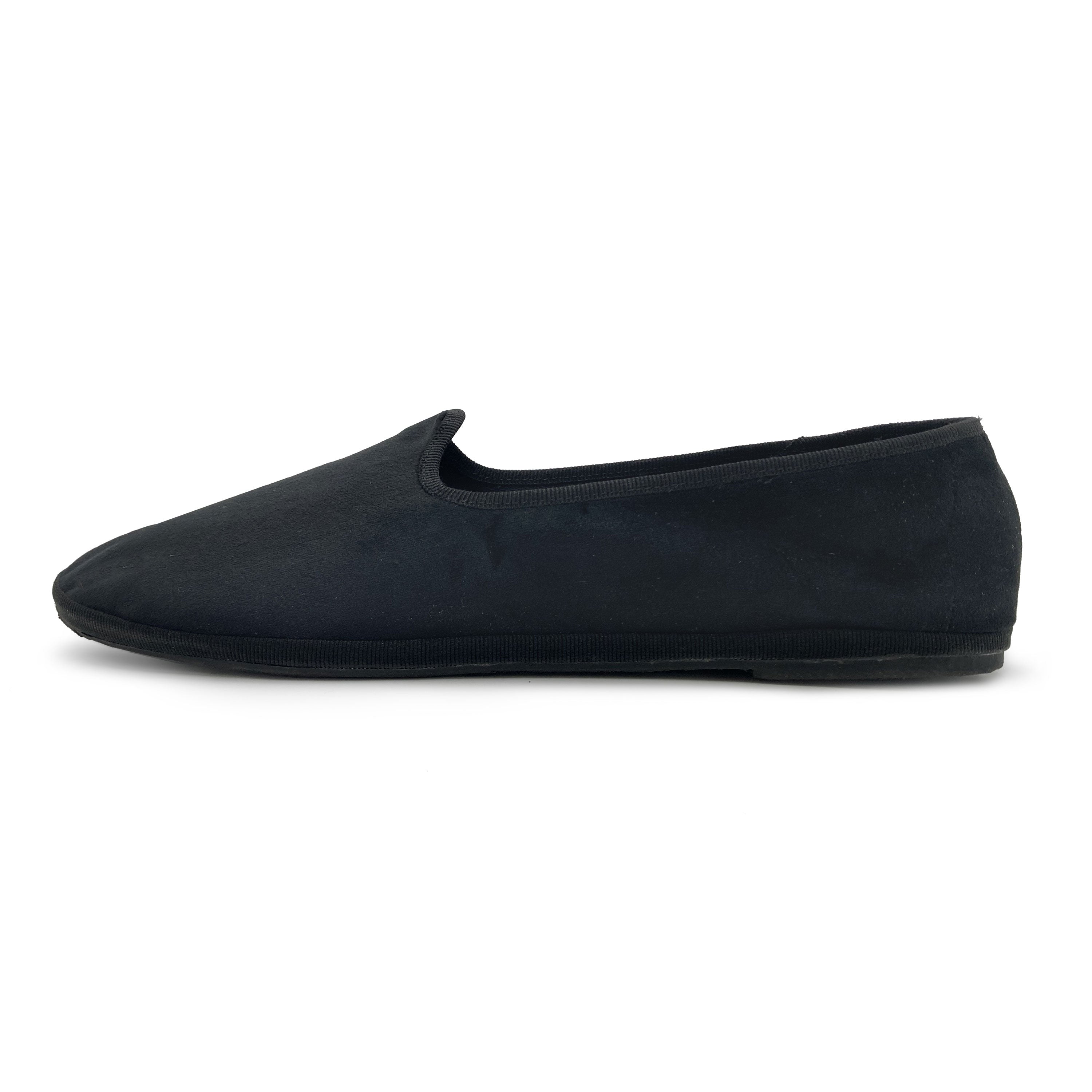 Friulane black velvet slippers