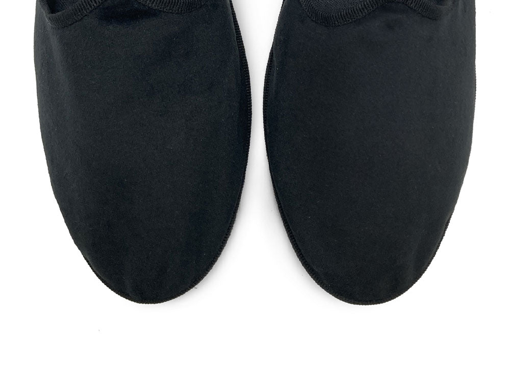 Friulane black velvet slippers
