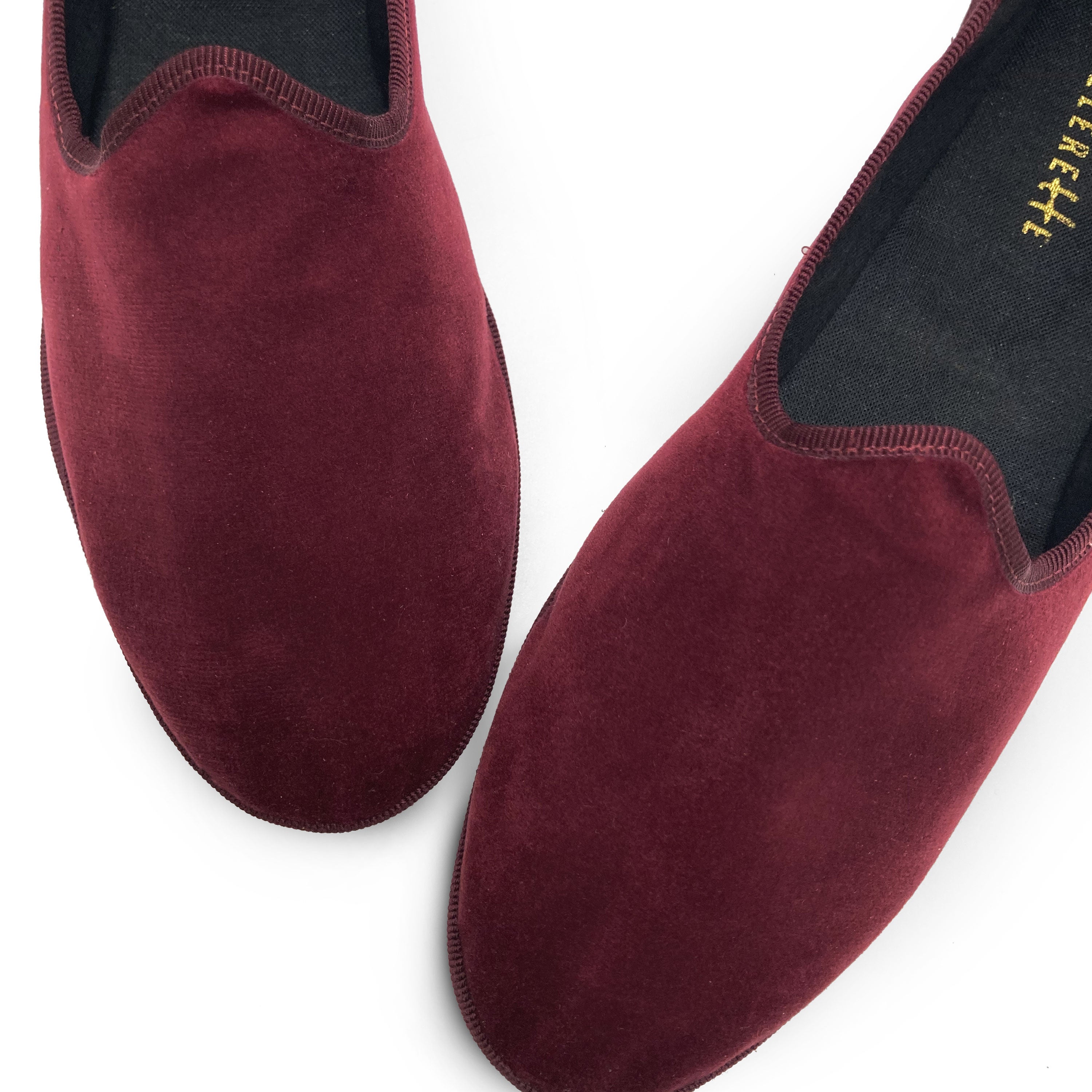 Friulane burgundy velvet slippers