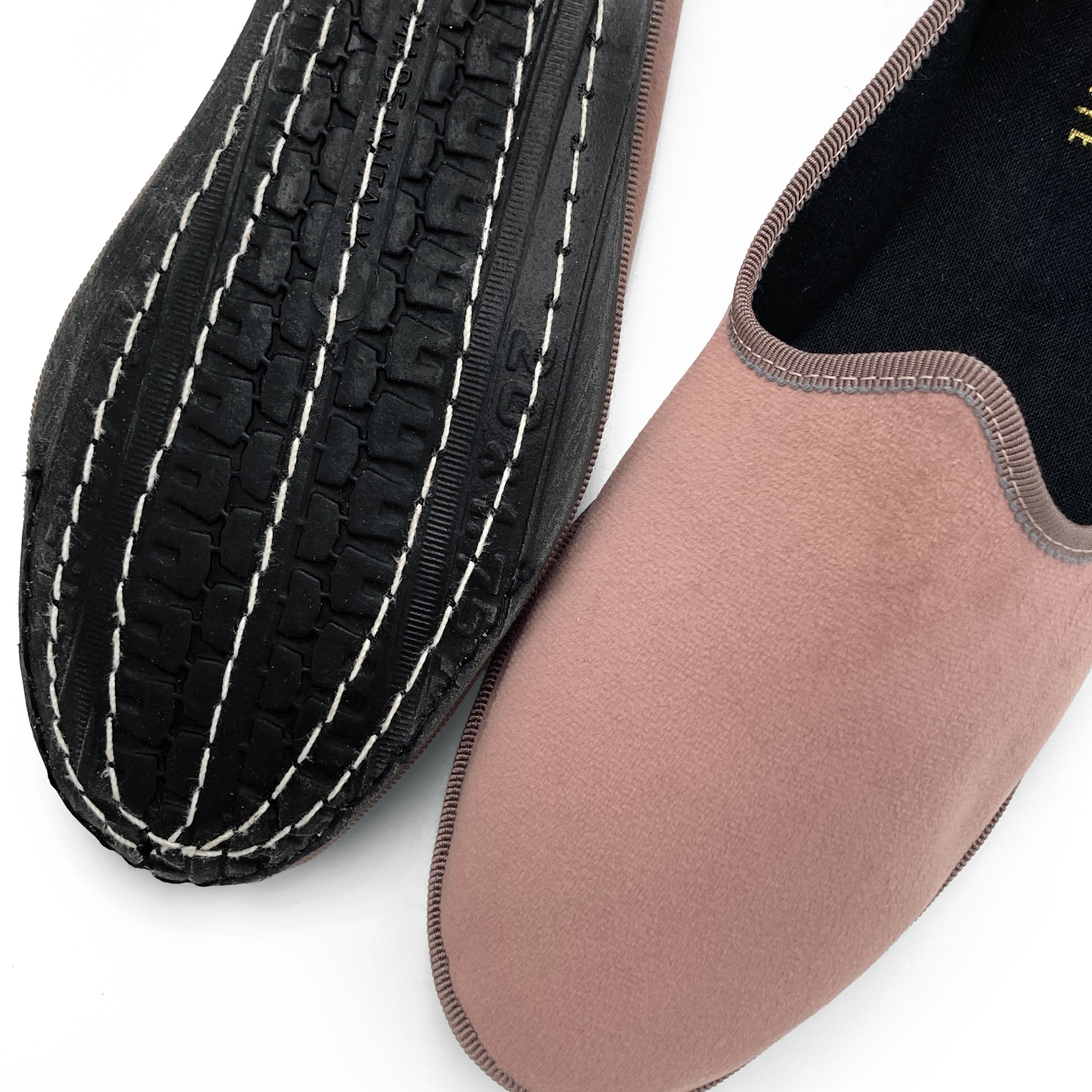 Friulane purple wine velvet slippers