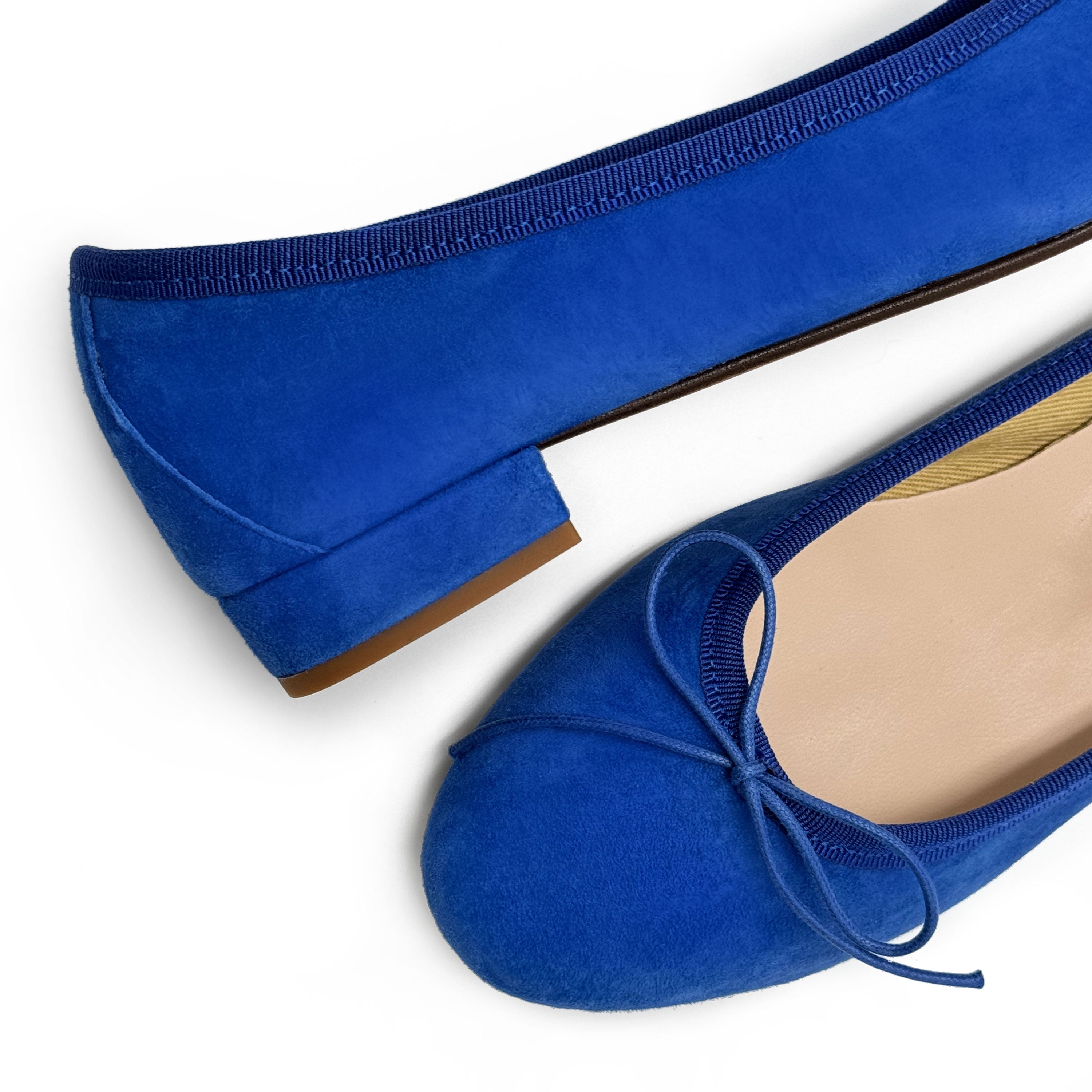 Bluette suede medium heel ballet flats