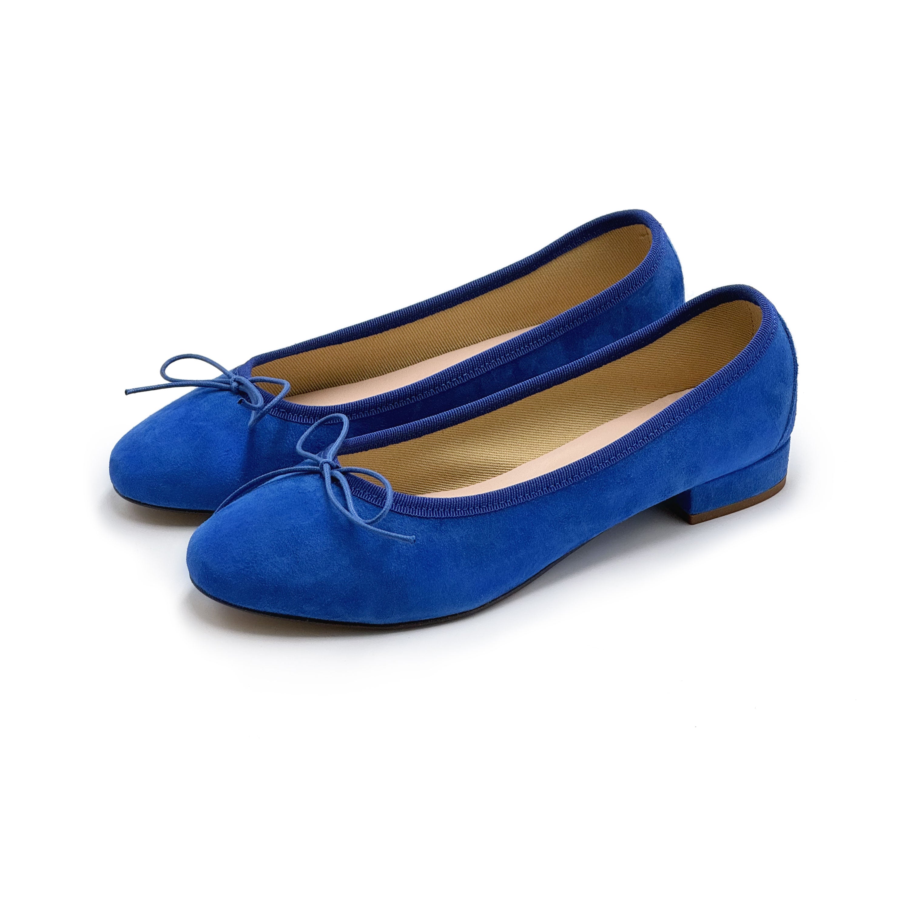 Bluette suede medium heel ballet flats