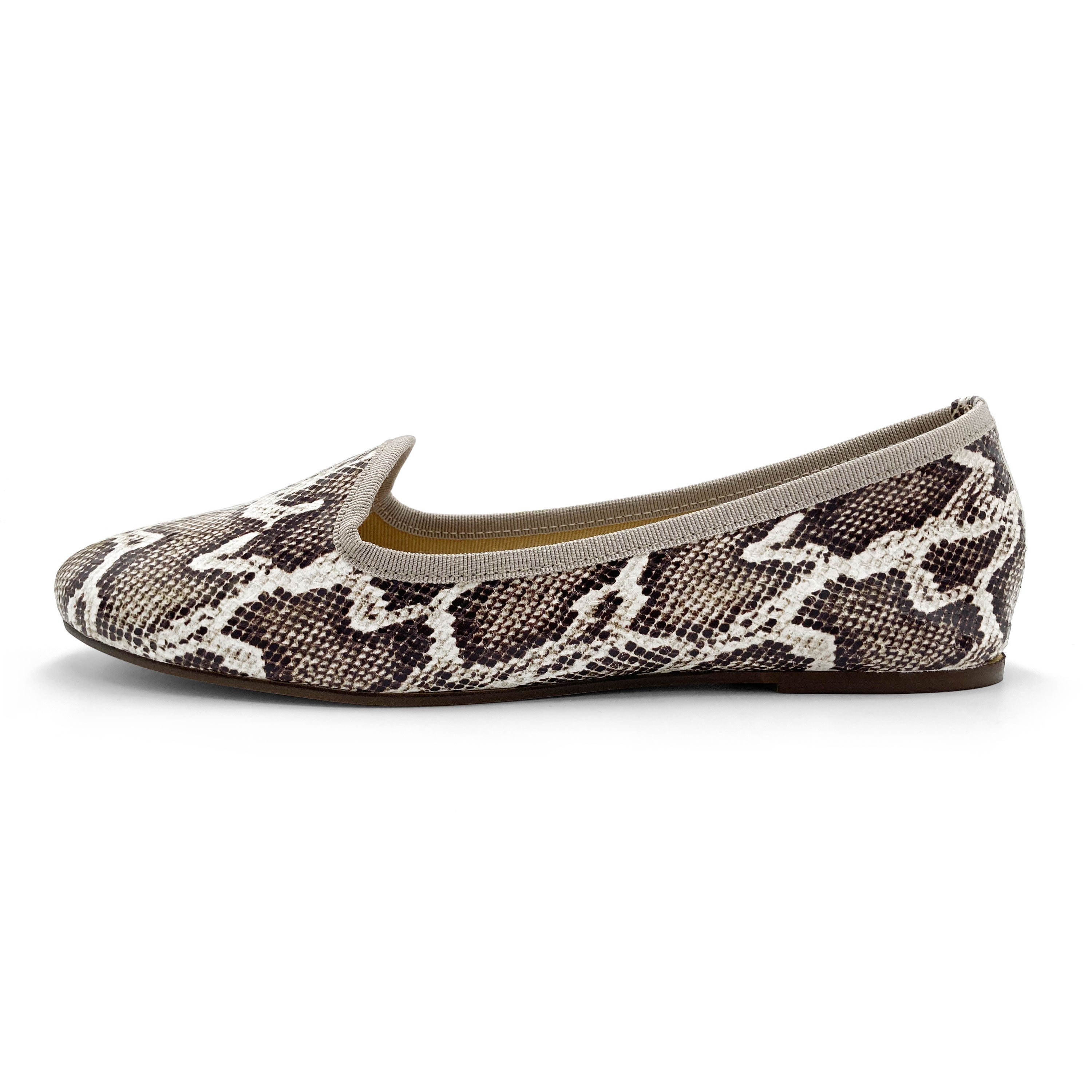 Women’s animal print python-effect leather loafers