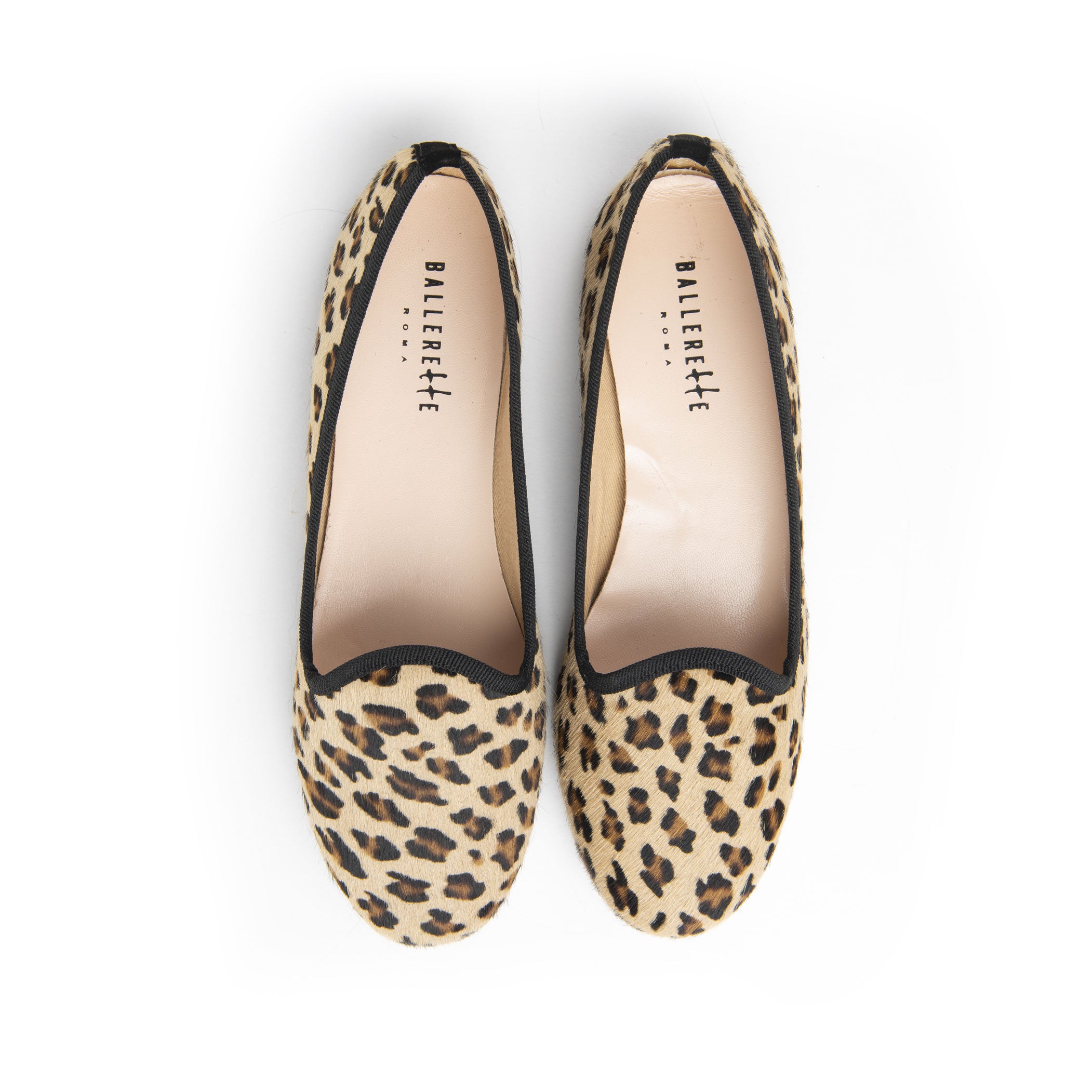 Leopard spotted calf hair women's loafers