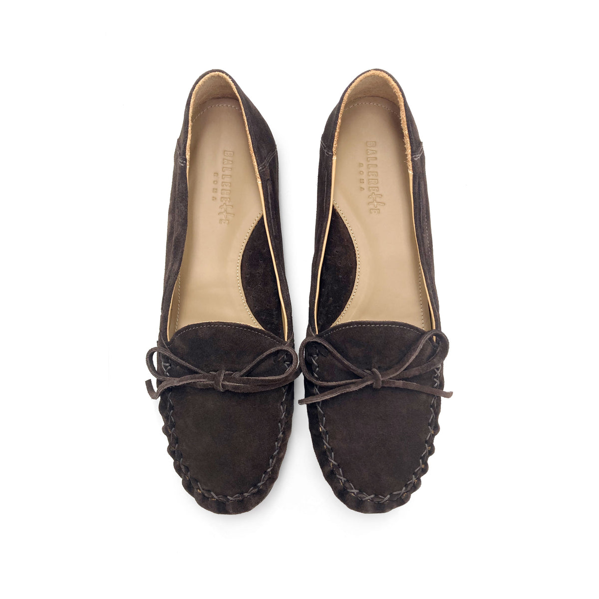 Women’s brown suede mocassins
