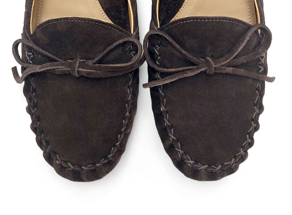 Women’s brown suede mocassins