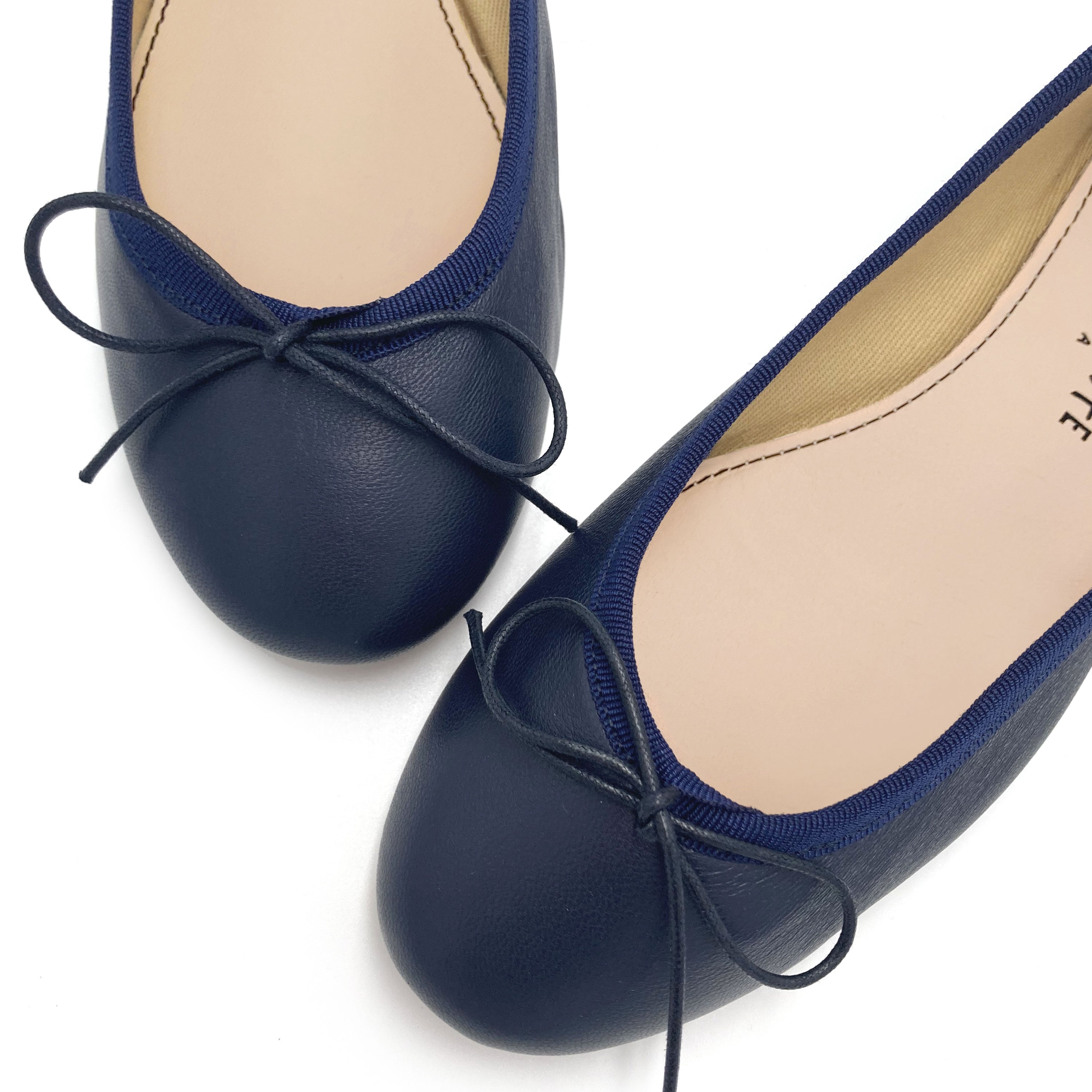 Navy blue leather ballet flats Navy blue leather ballet flats