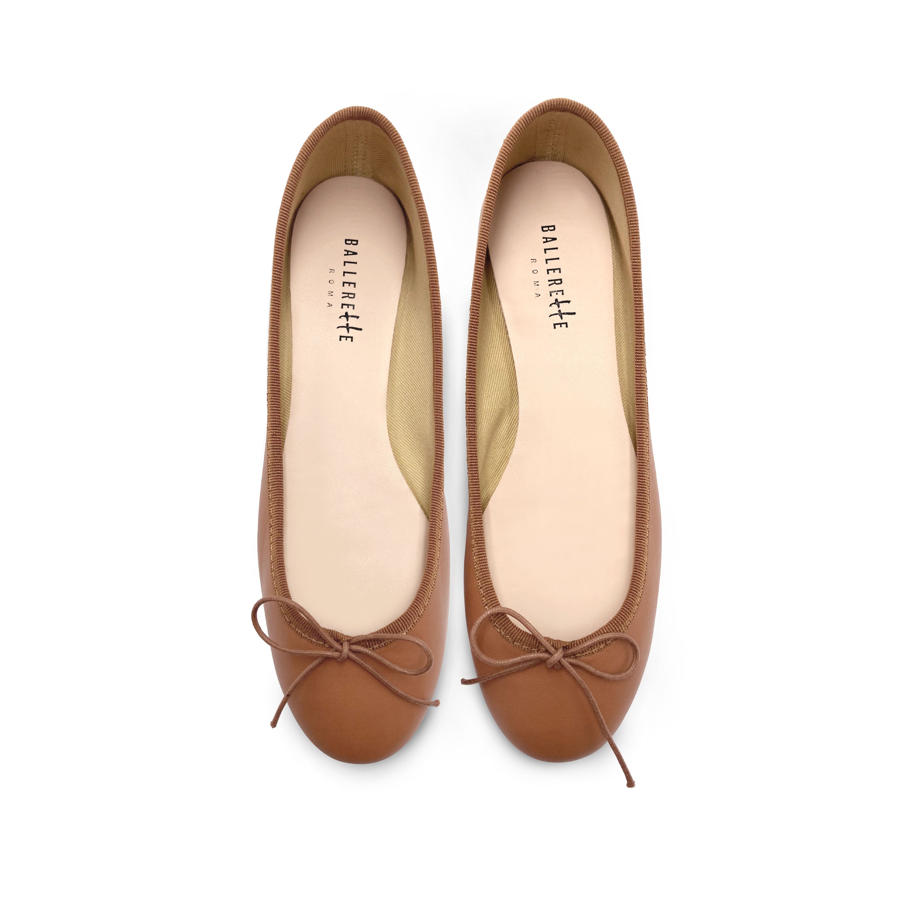 Womens tan ballet flats deals