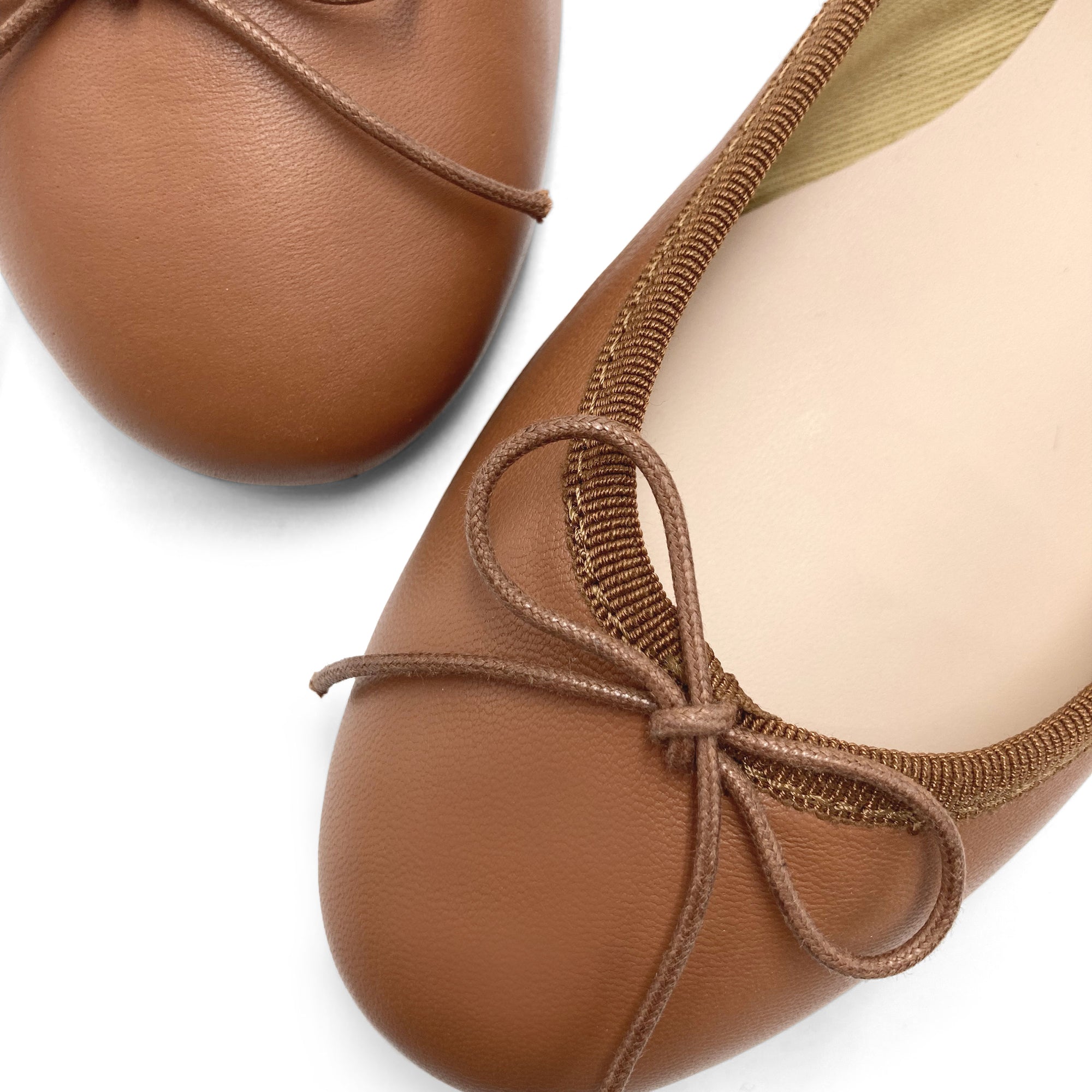 Tan leather ballet flats — free download