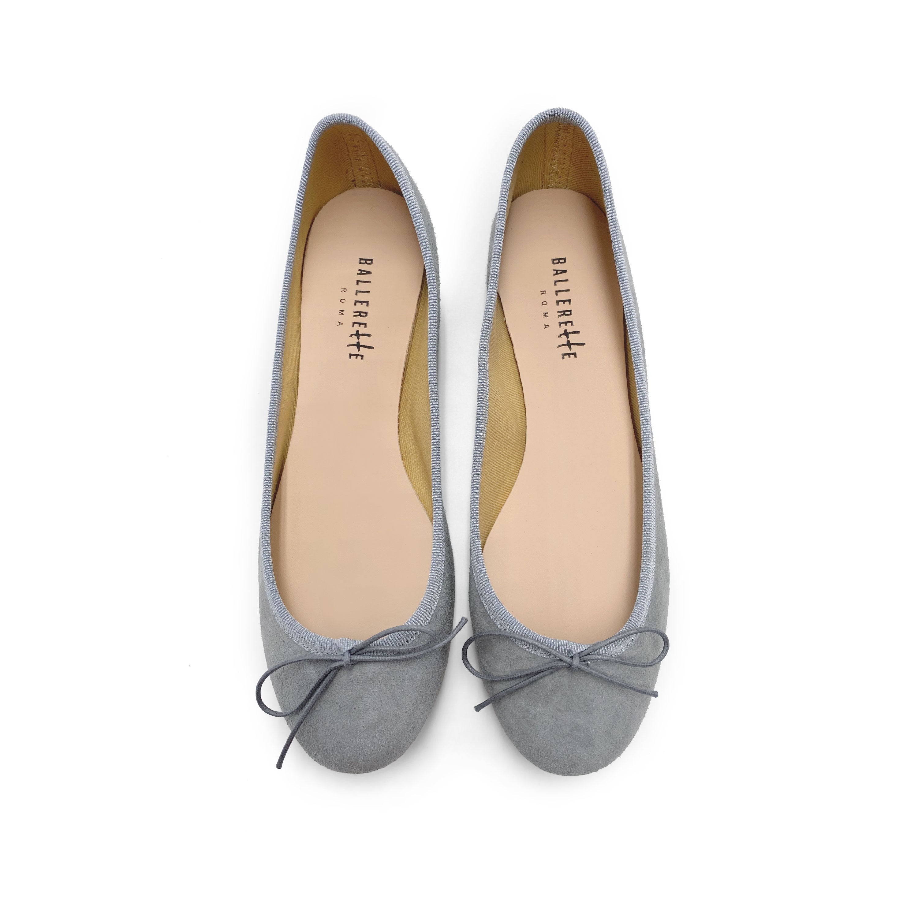 Grey Suede Ballet Flats