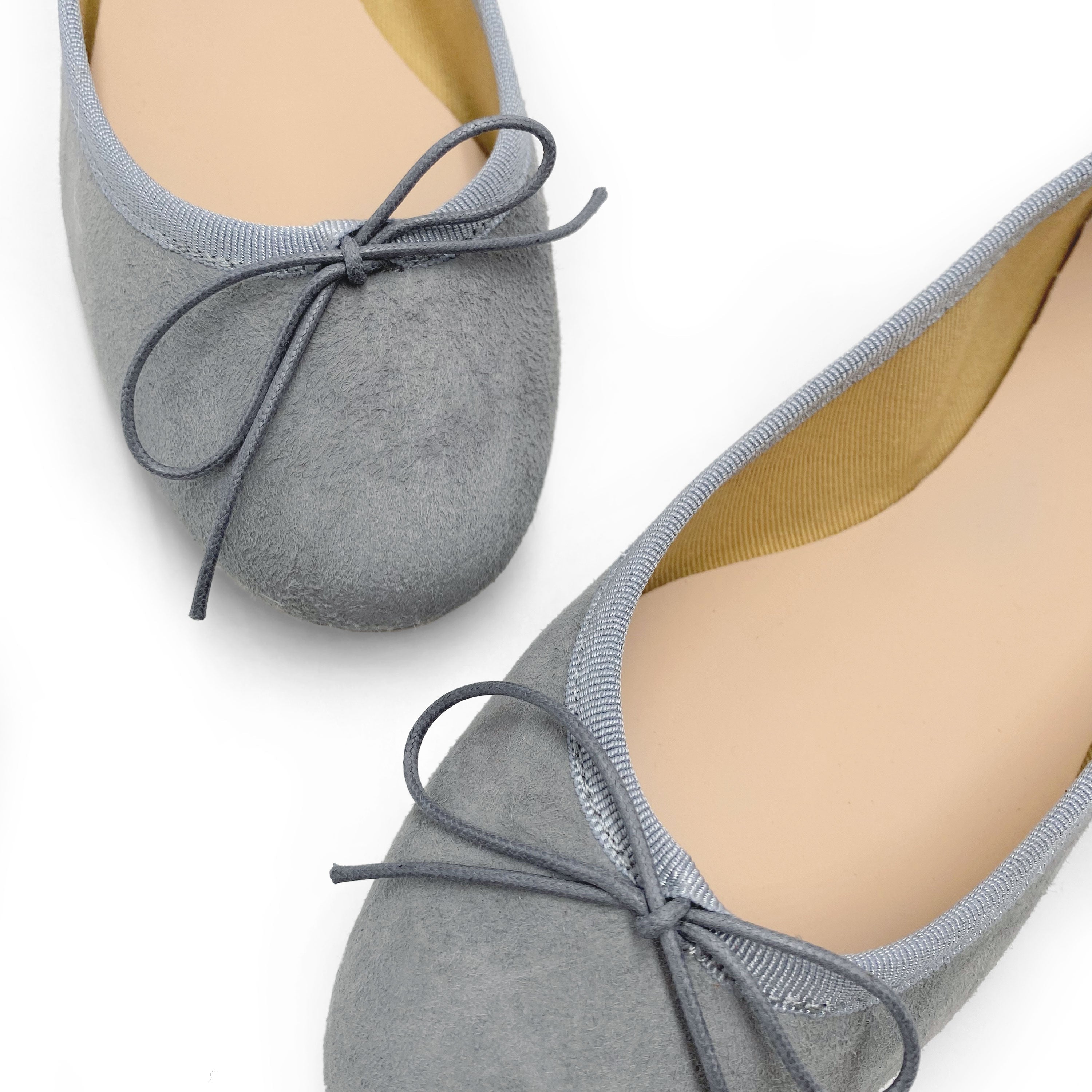 Grey Suede Ballet Flats