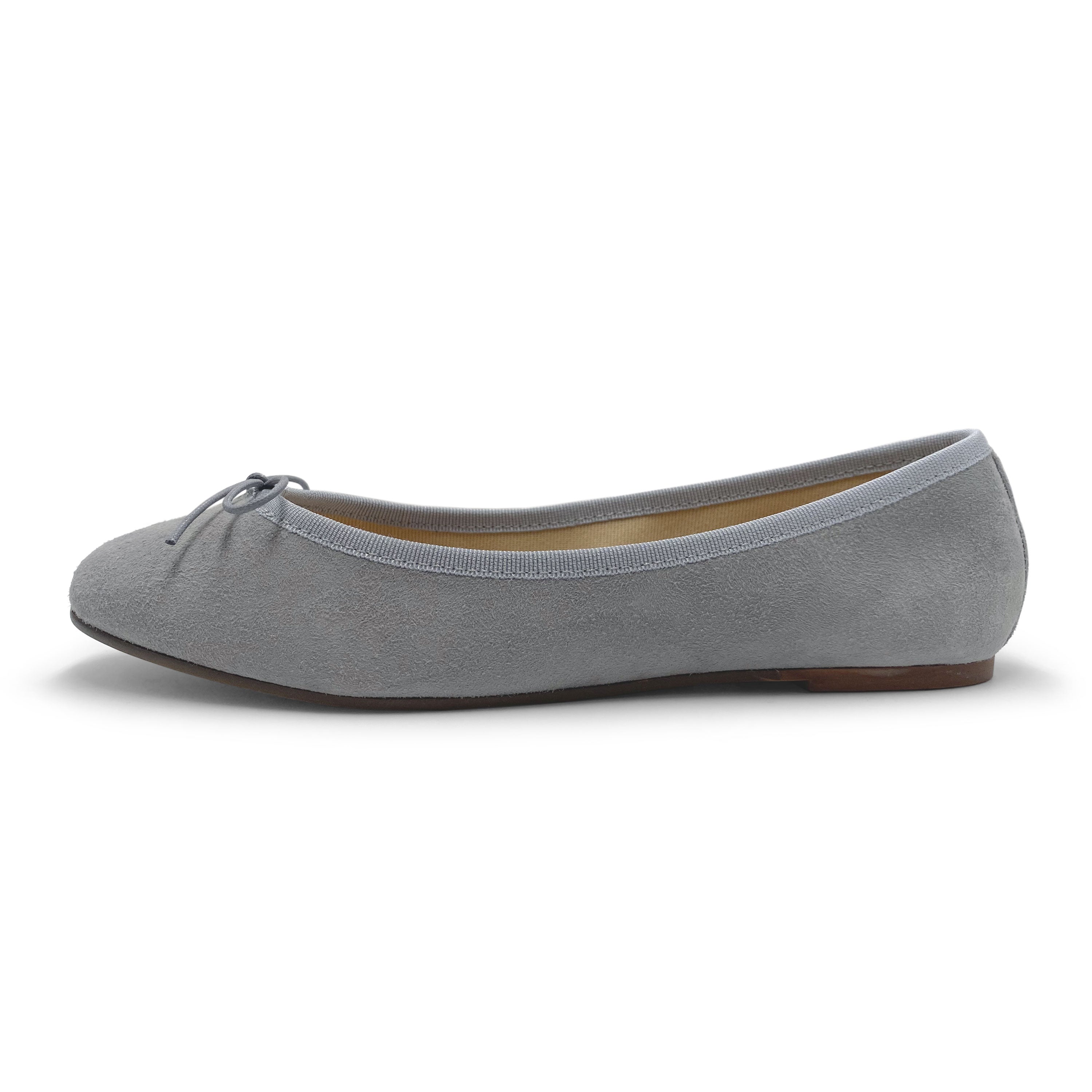 Grey Suede Ballet Flats