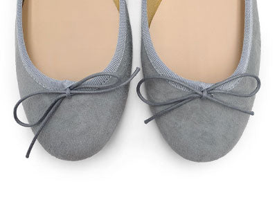 Grey Suede Ballet Flats