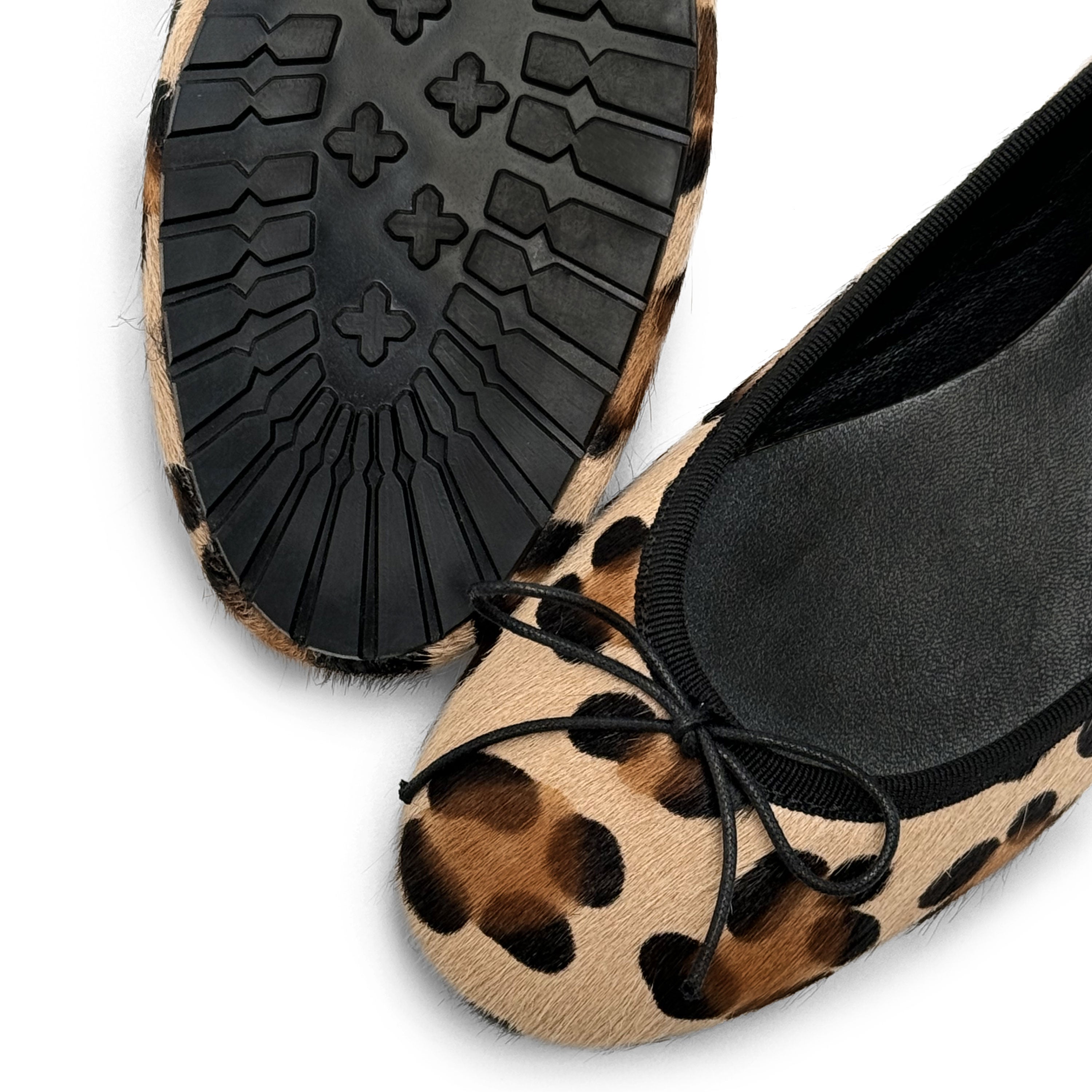 Animalier spotted calf hair ballet flats