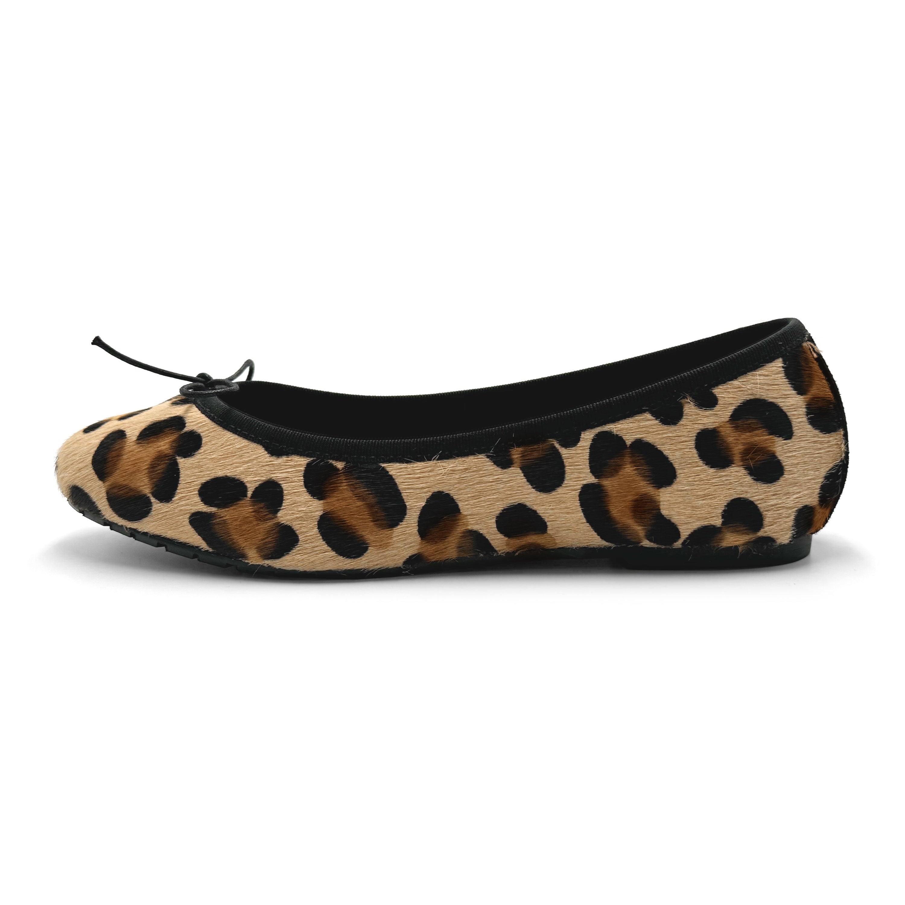 Animalier spotted calf hair ballet flats