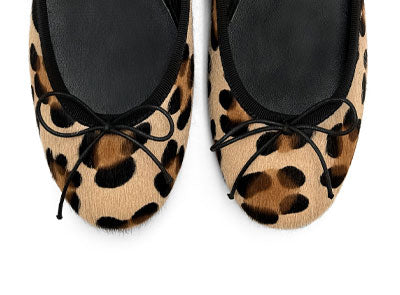 Animalier spotted calf hair ballet flats