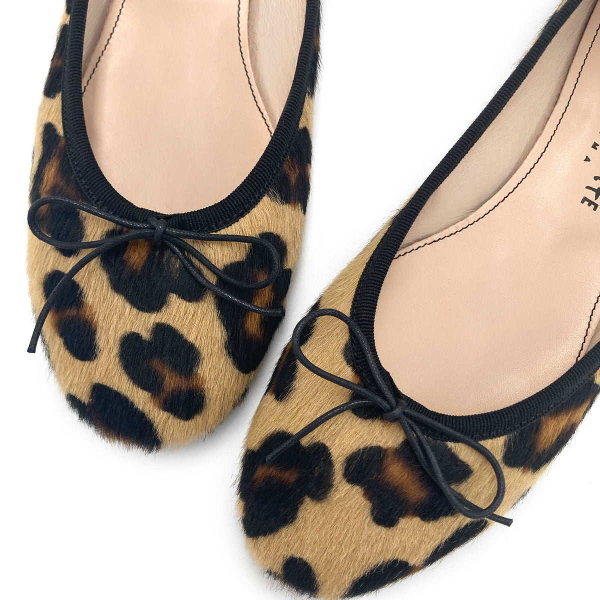 Animalier spotted calf hair ballet flats