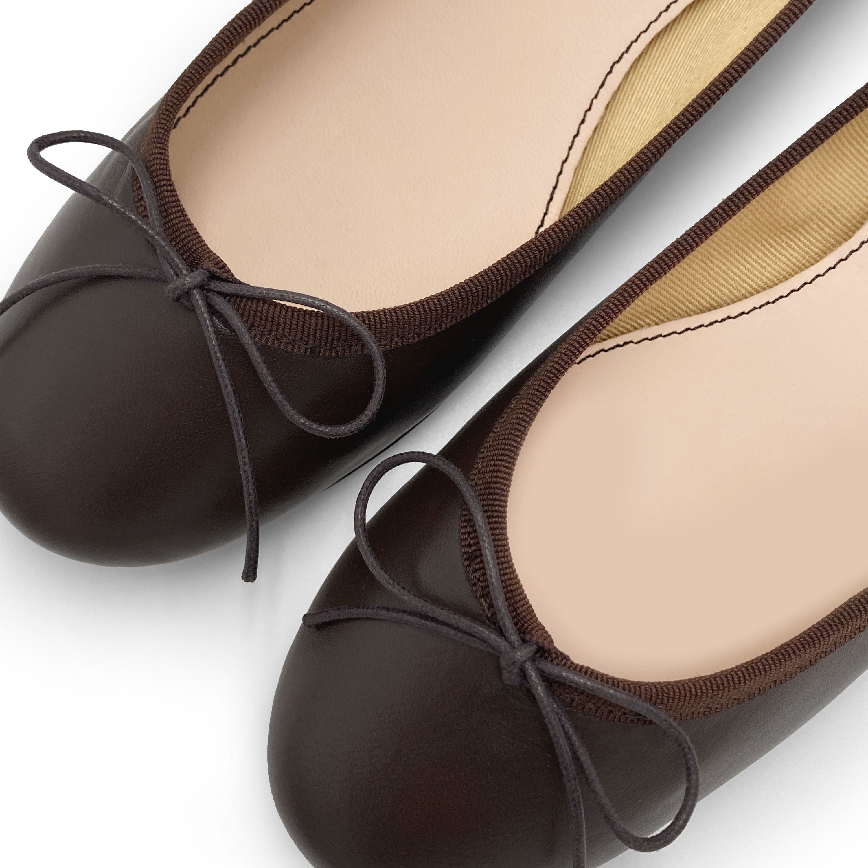 Dark-brown leather ballet flats Dark-brown leather ballet flats