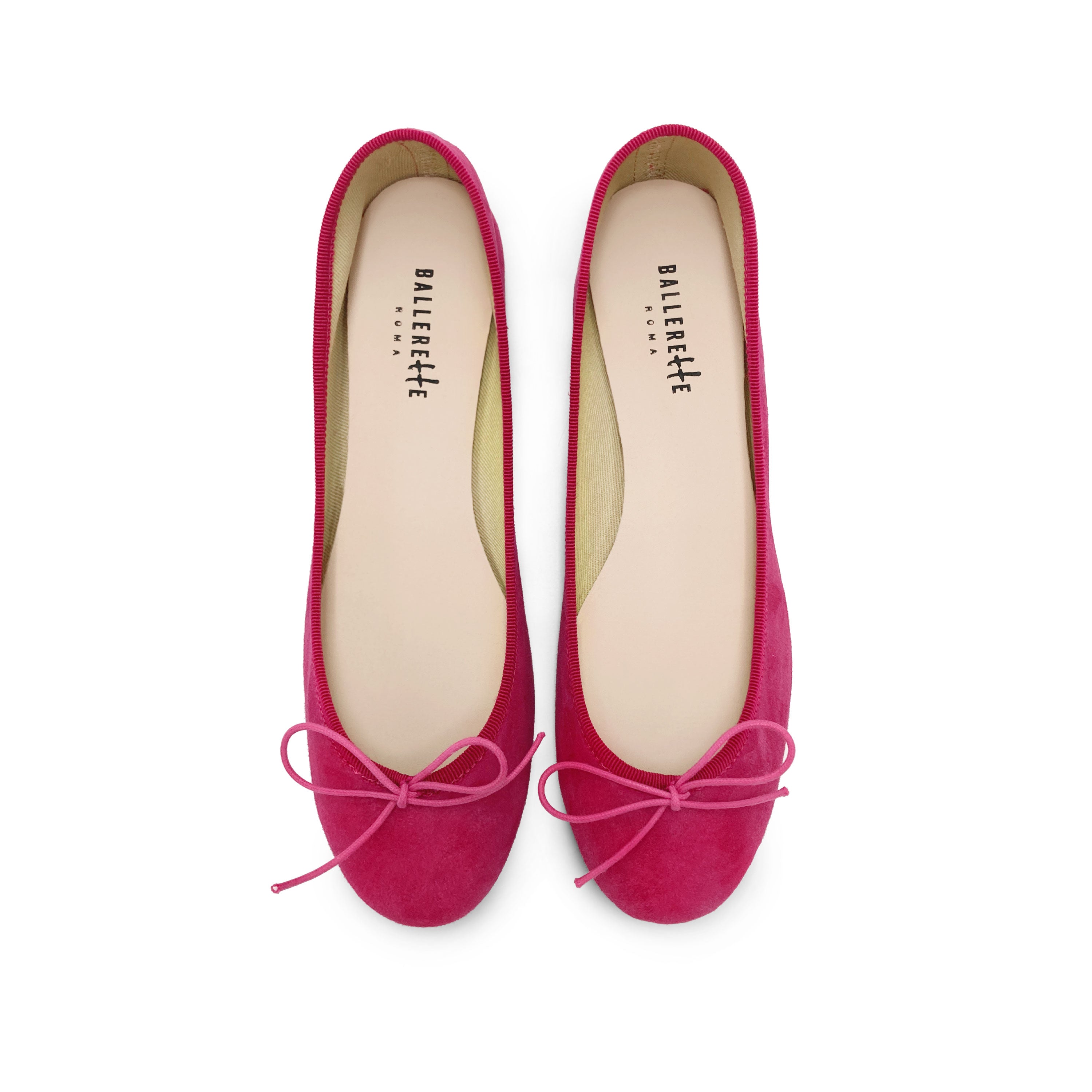 Plum suede ballet flats