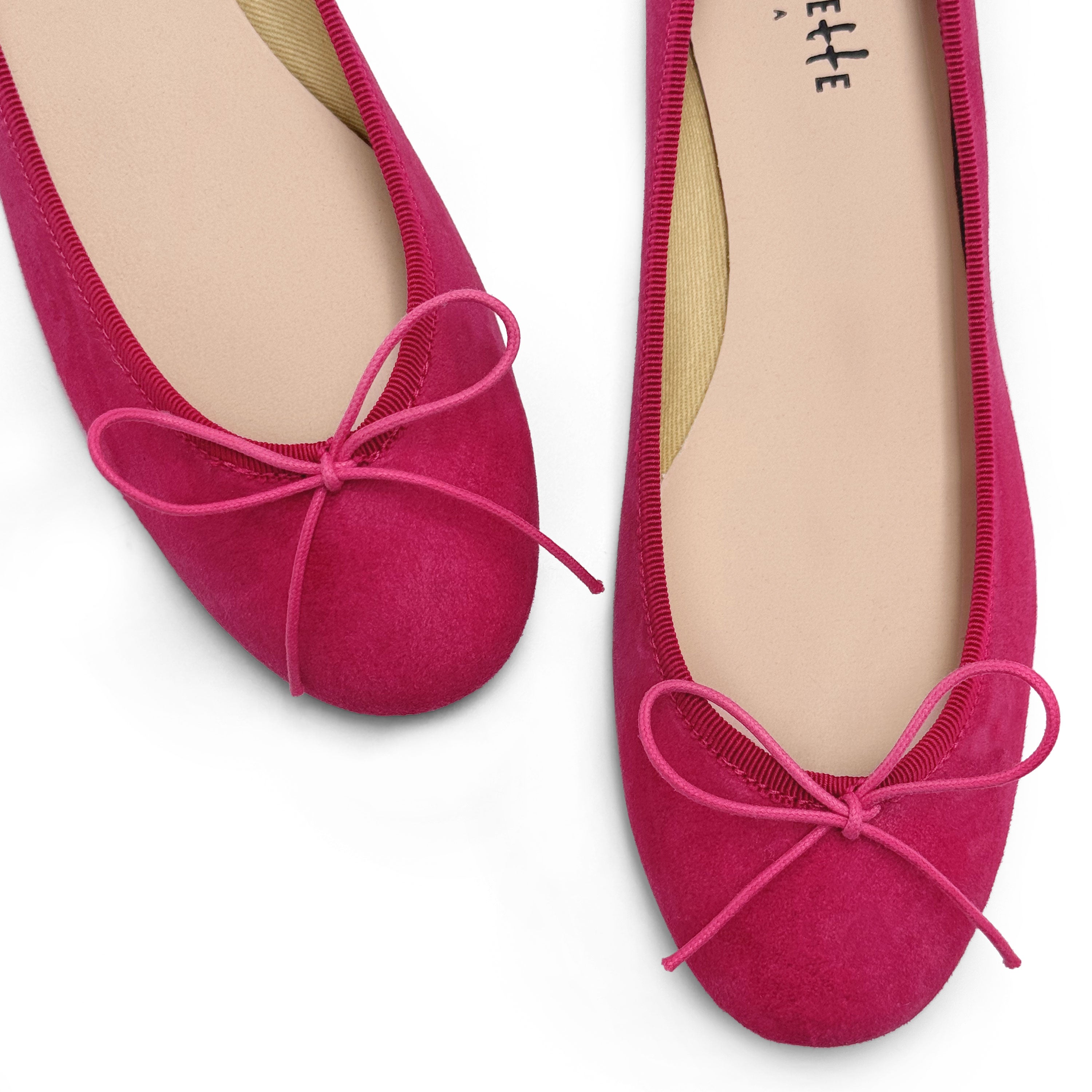 Plum suede ballet flats