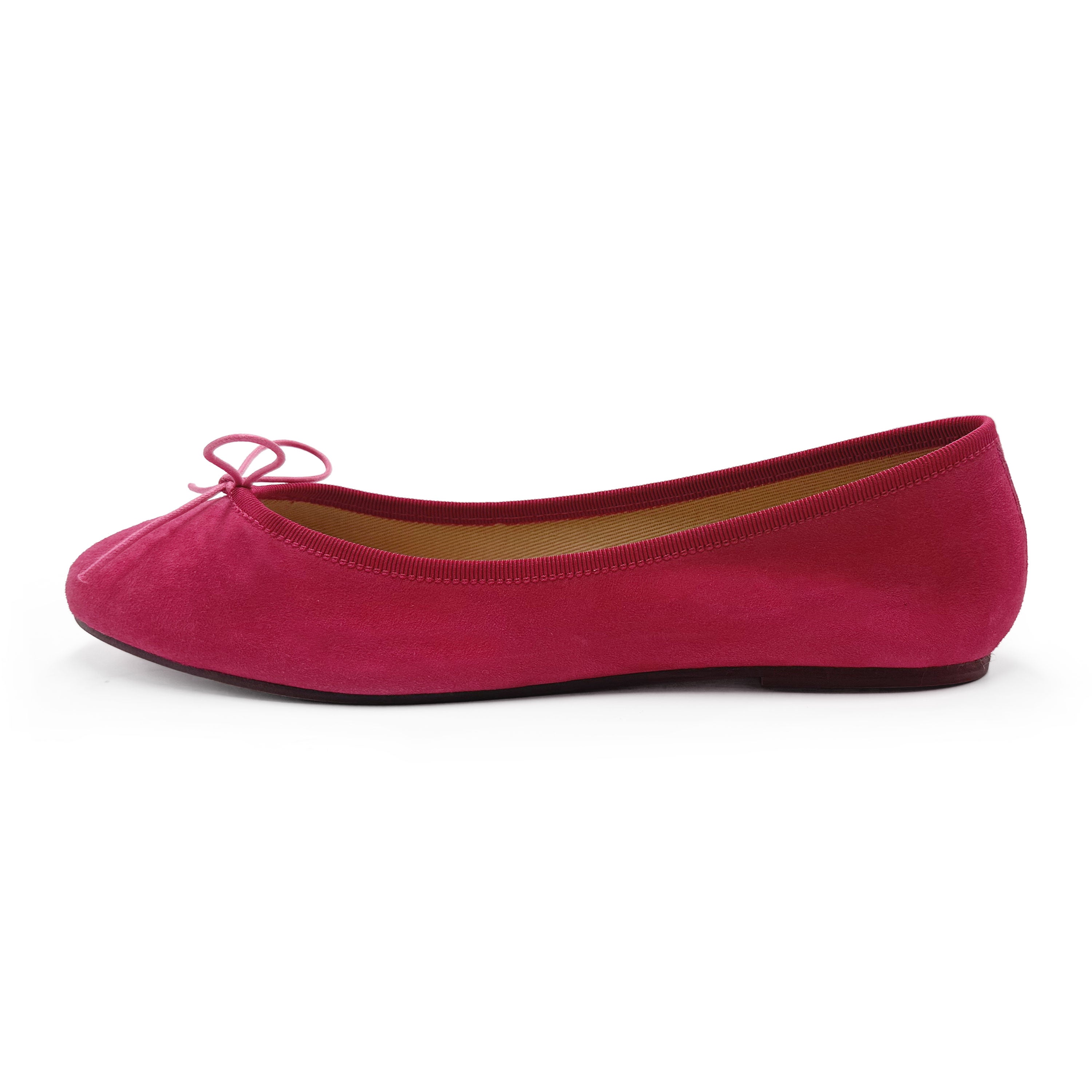 Plum suede ballet flats