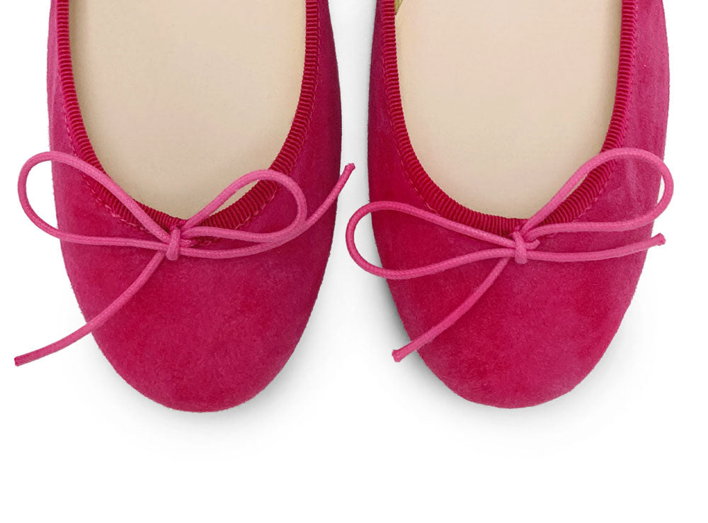 Plum suede ballet flats