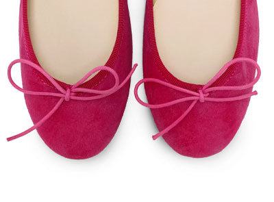 Plum suede ballet flats