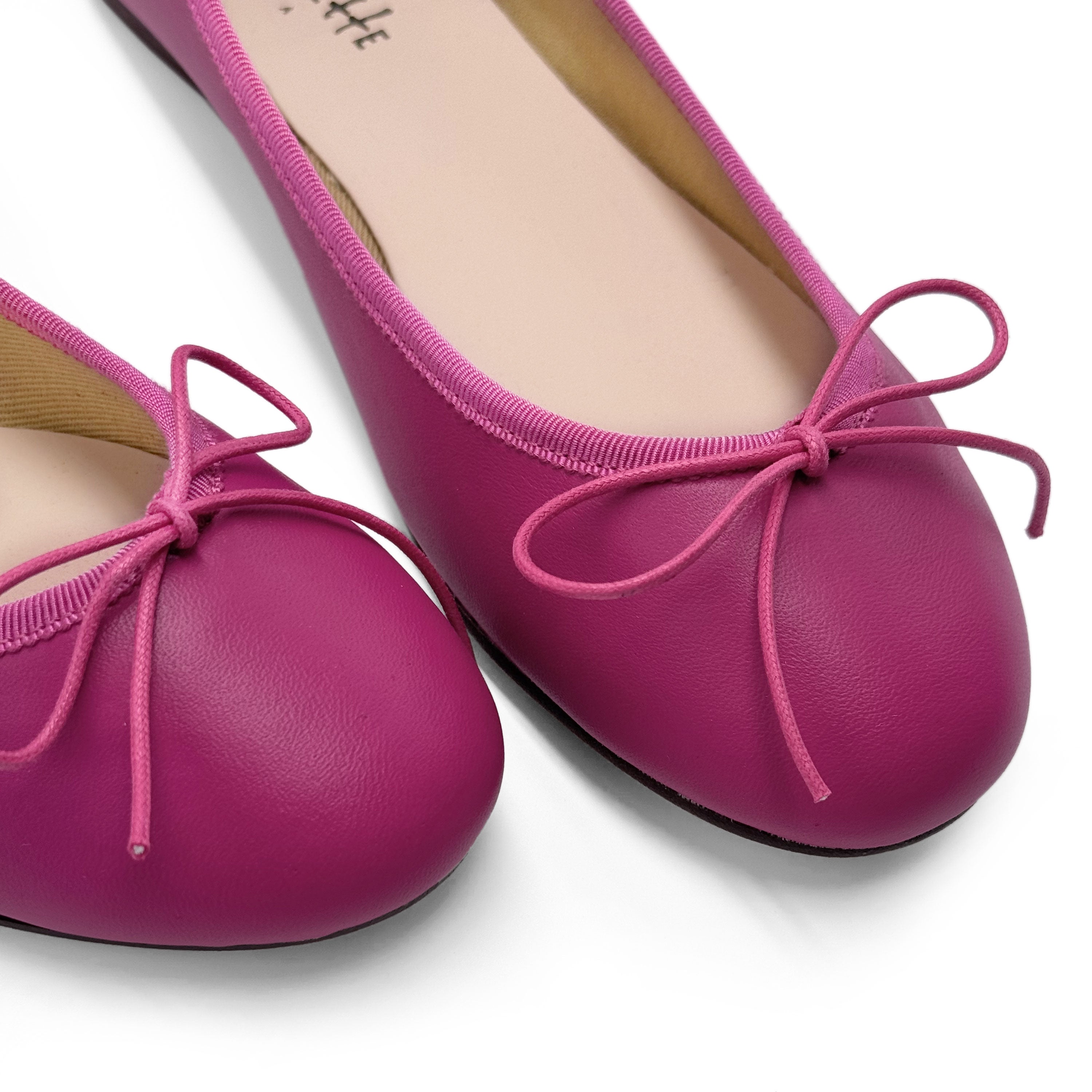 Plum leather ballet flats