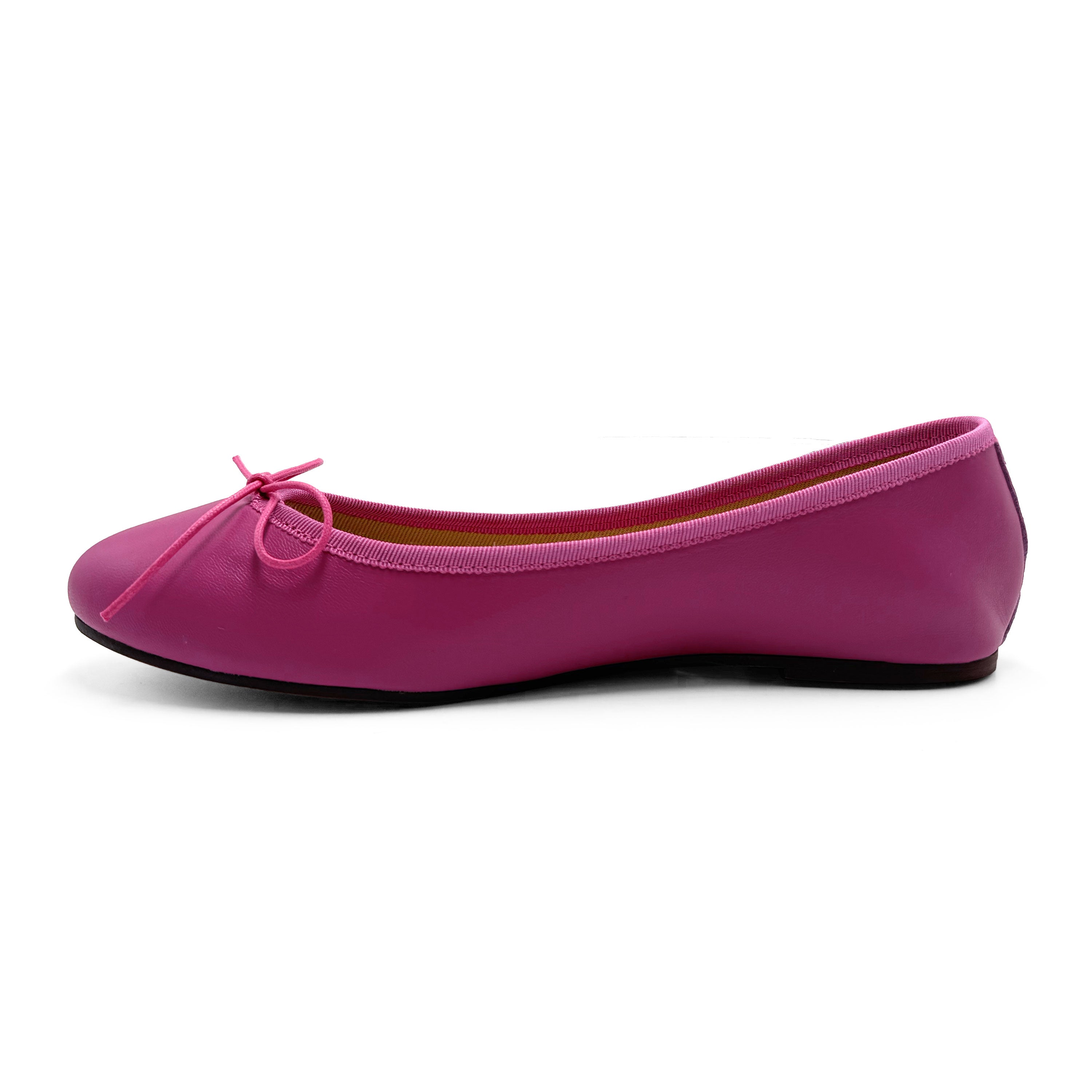 Plum leather ballet flats