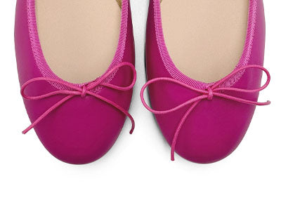 Plum leather ballet flats