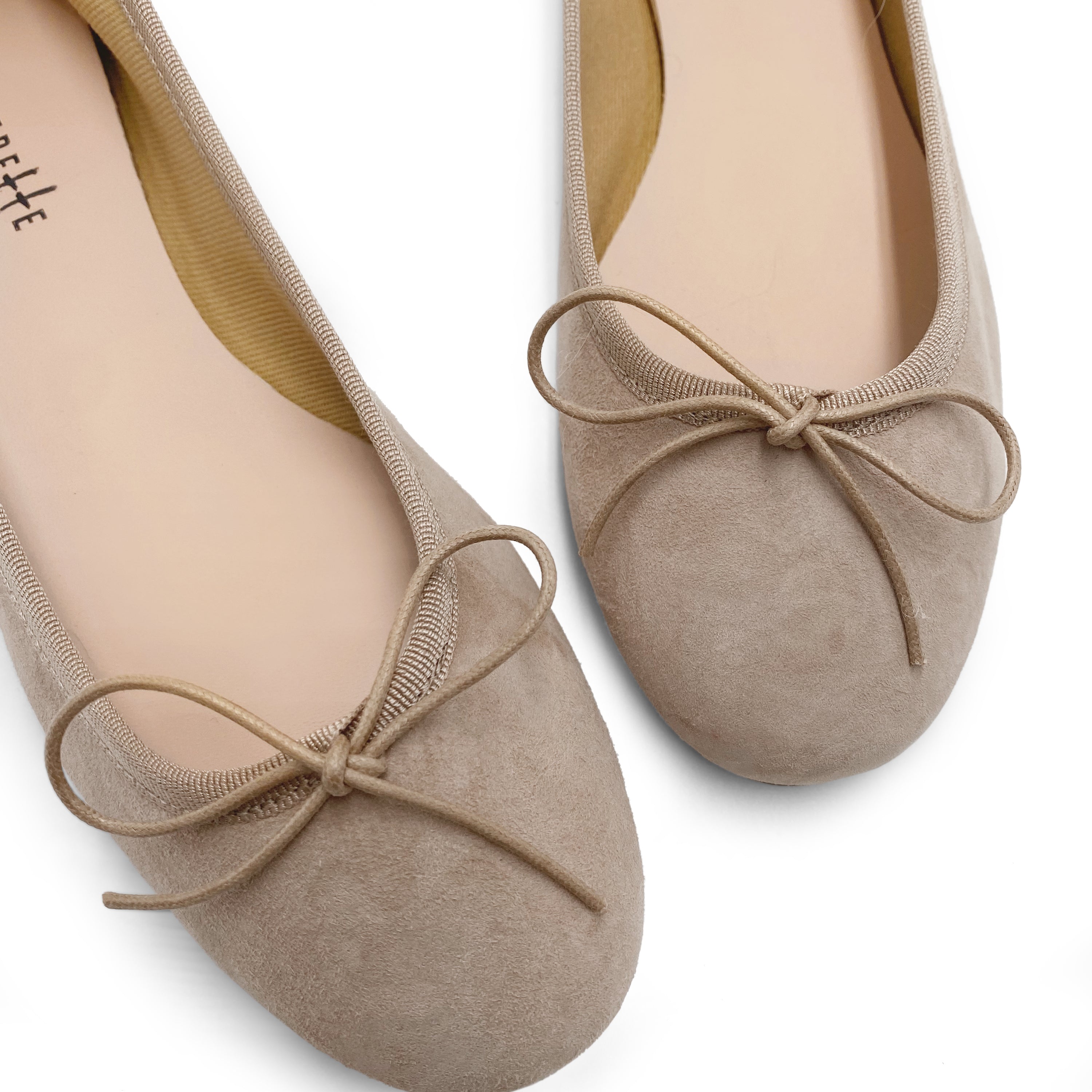 Dove gray suede ballet flats