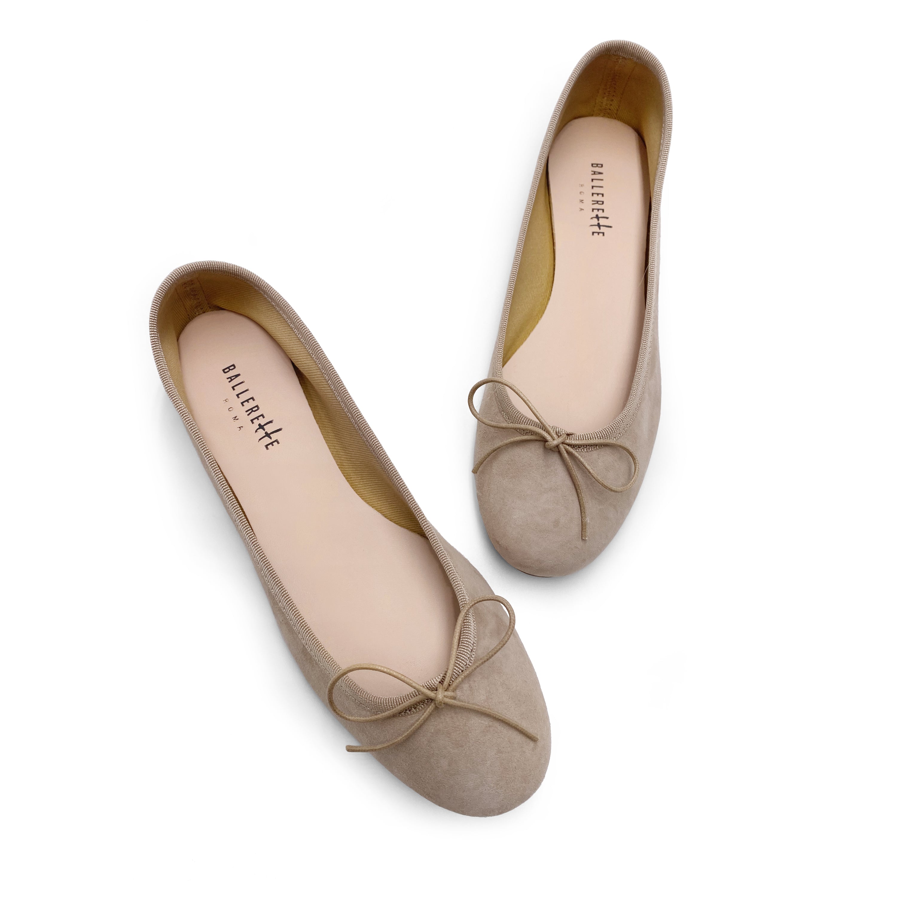 Dove gray suede ballet flats