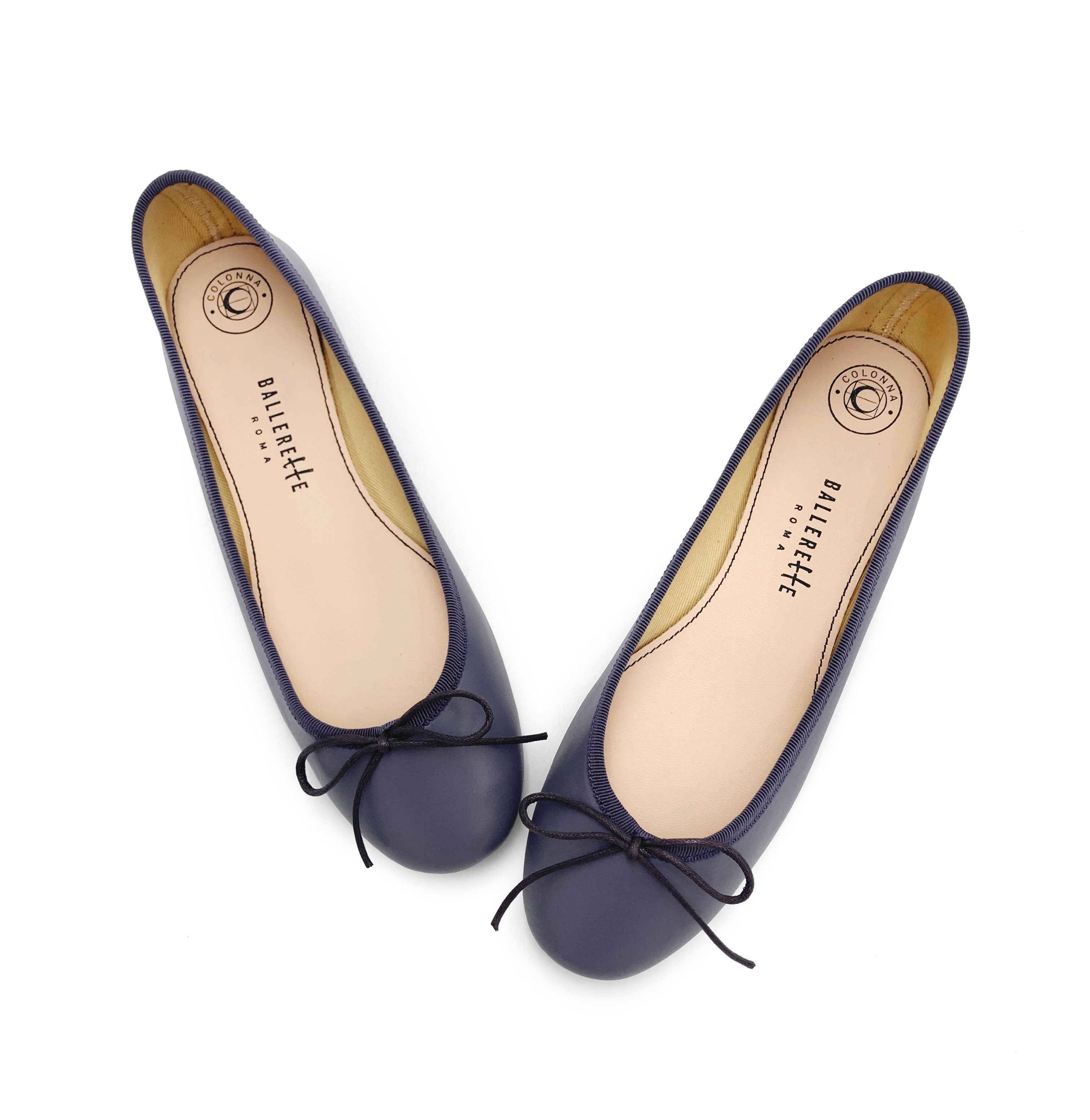 Wine leather ballet flats