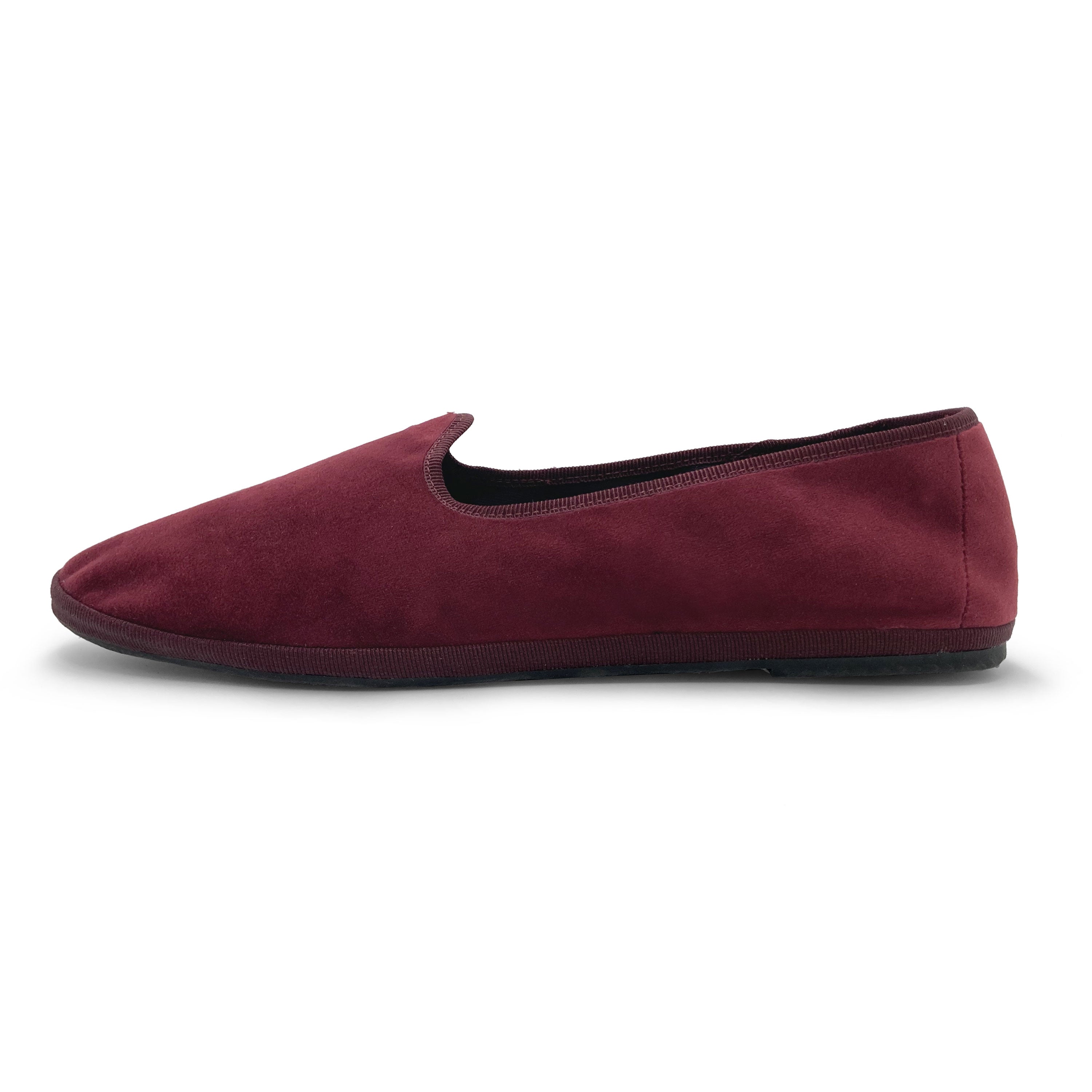 Friulane Burgundy Velvet Slippers