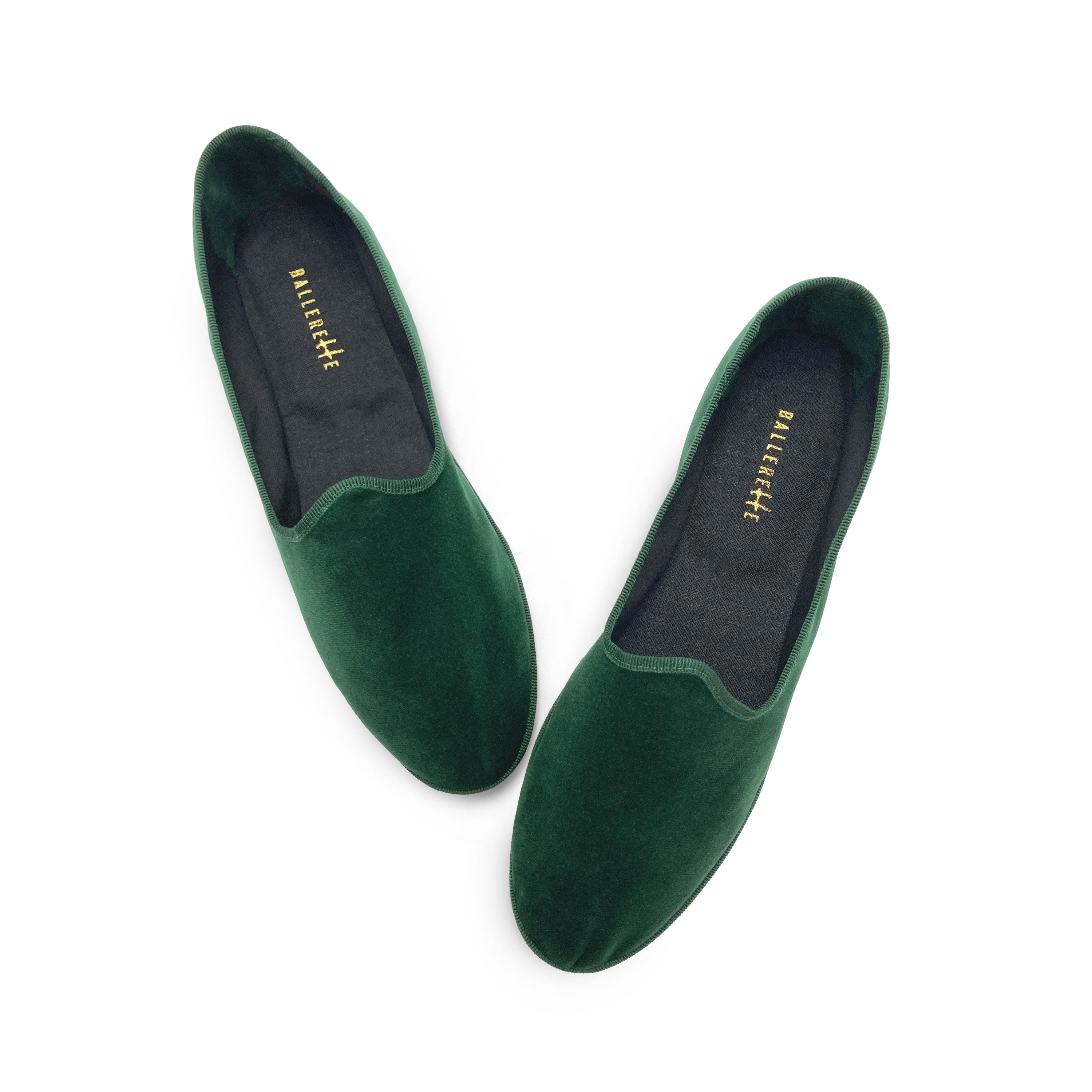 Friulane Bottle Green Velvet Slippers