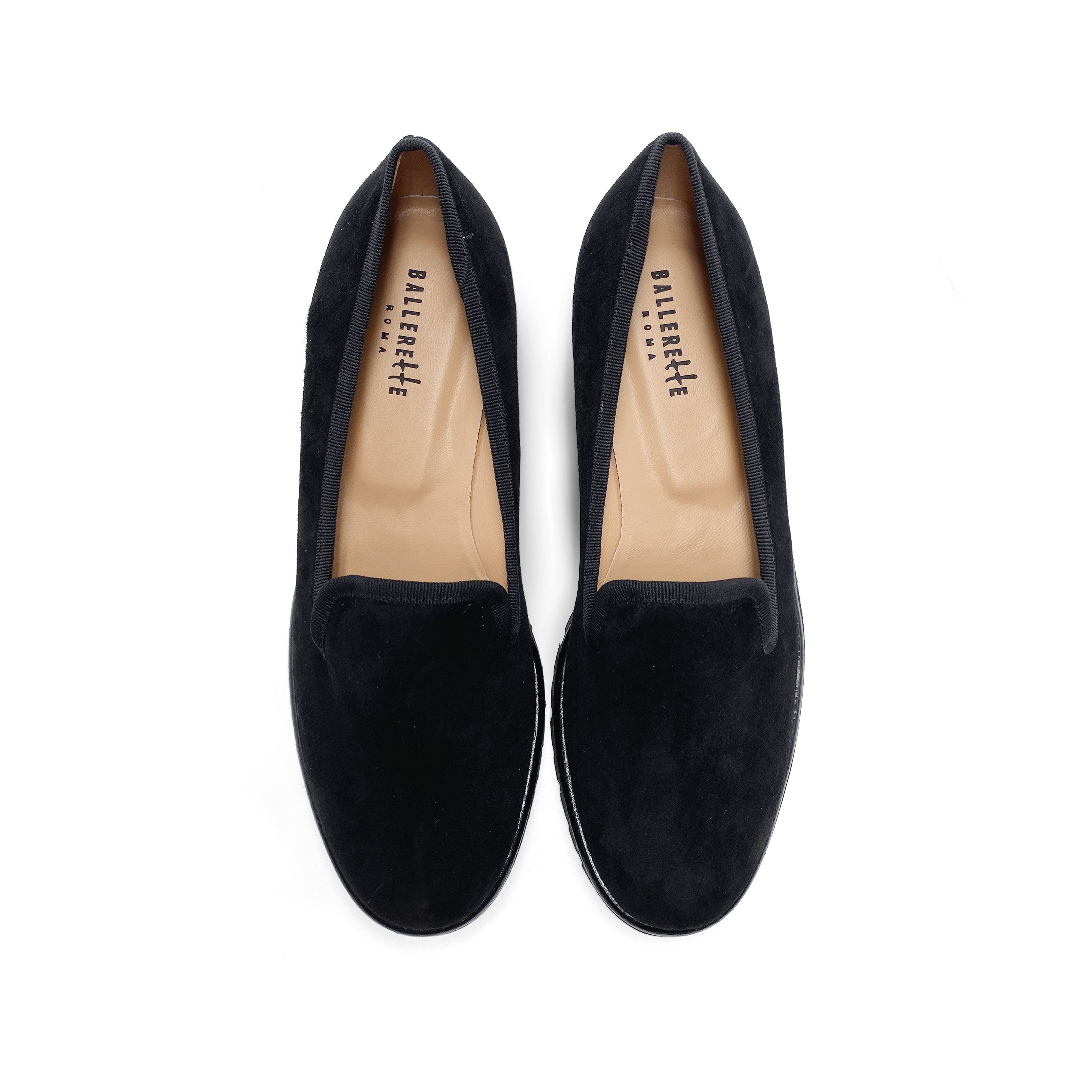 Black suede platform women moccasins