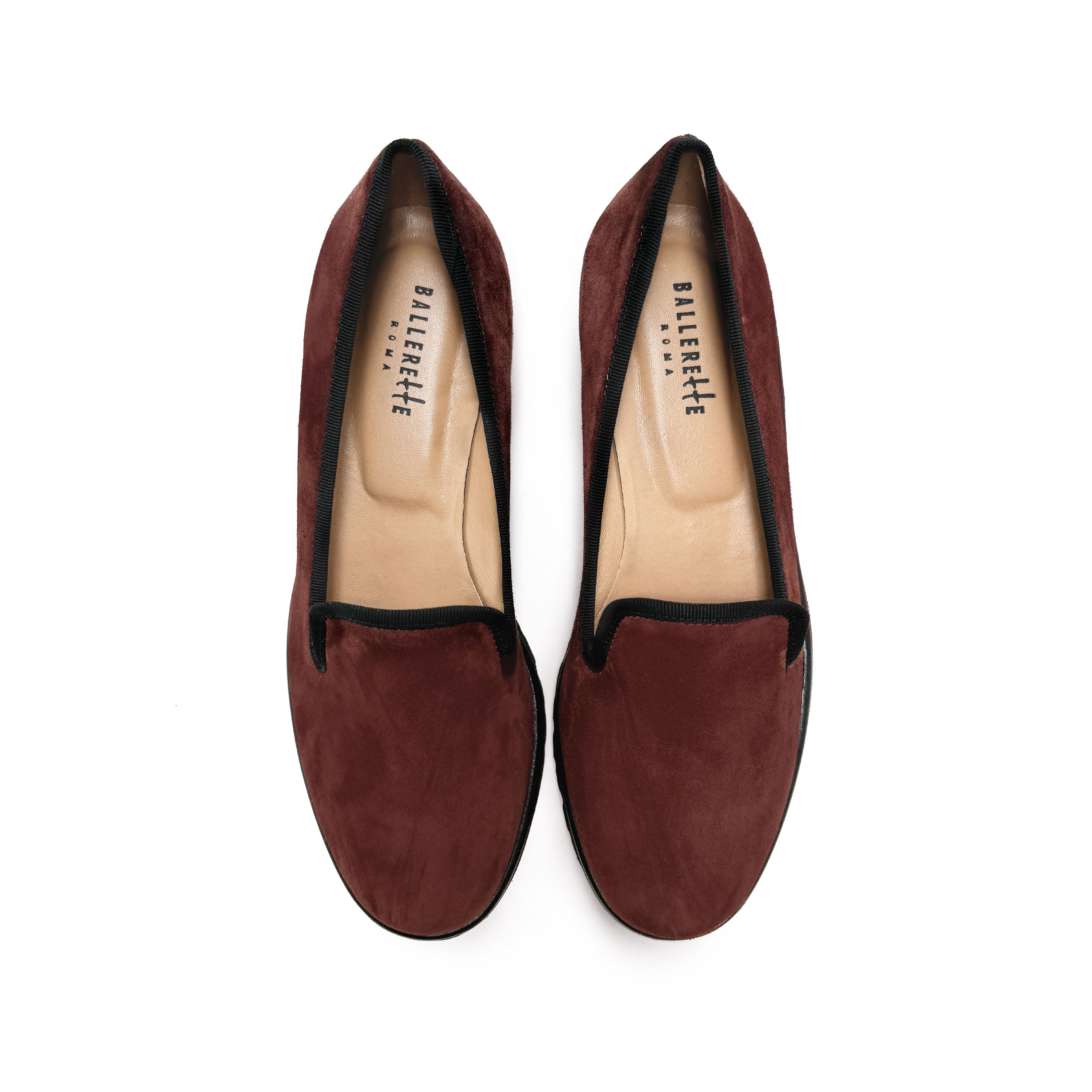 Brown suede platform women moccasins