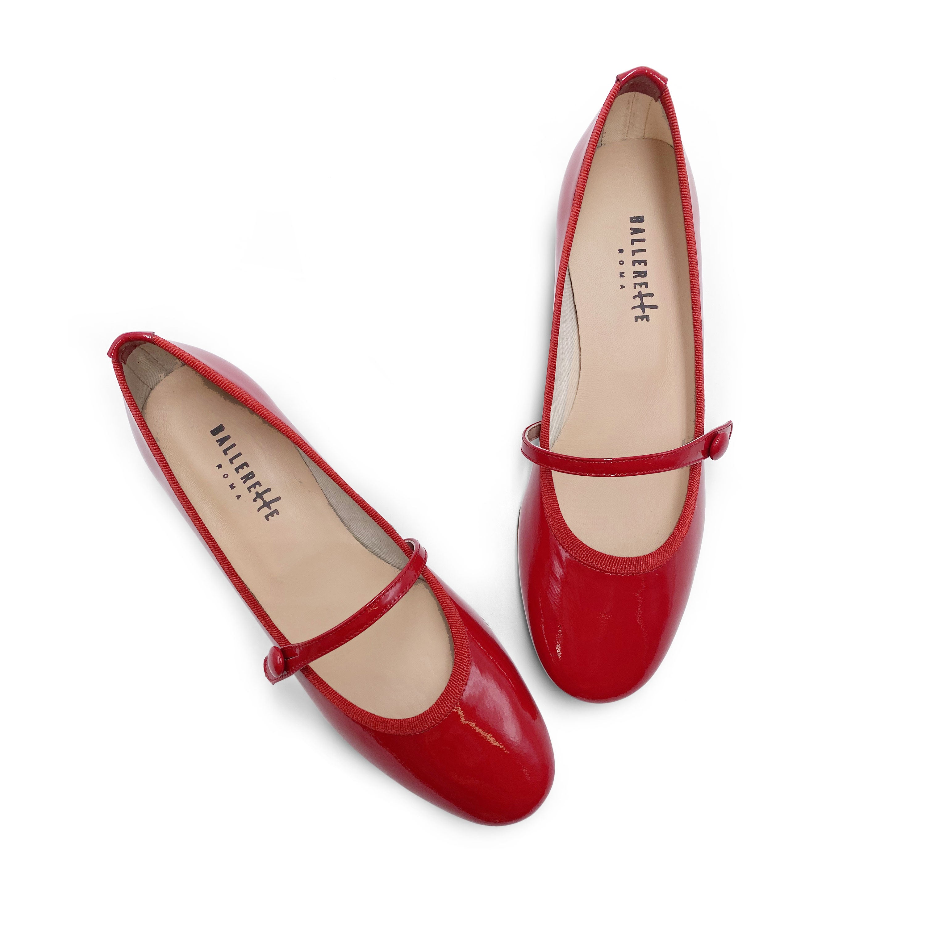 Red patent flats ladies on sale