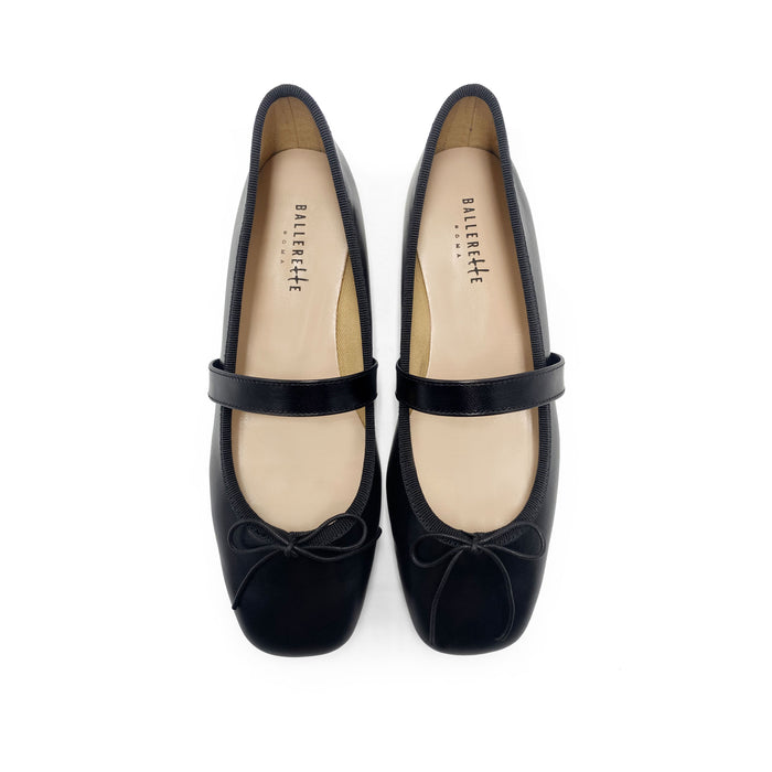 J. MCLAUGHLIN Leather Embossed Square Toe Ballet Flats main image 0