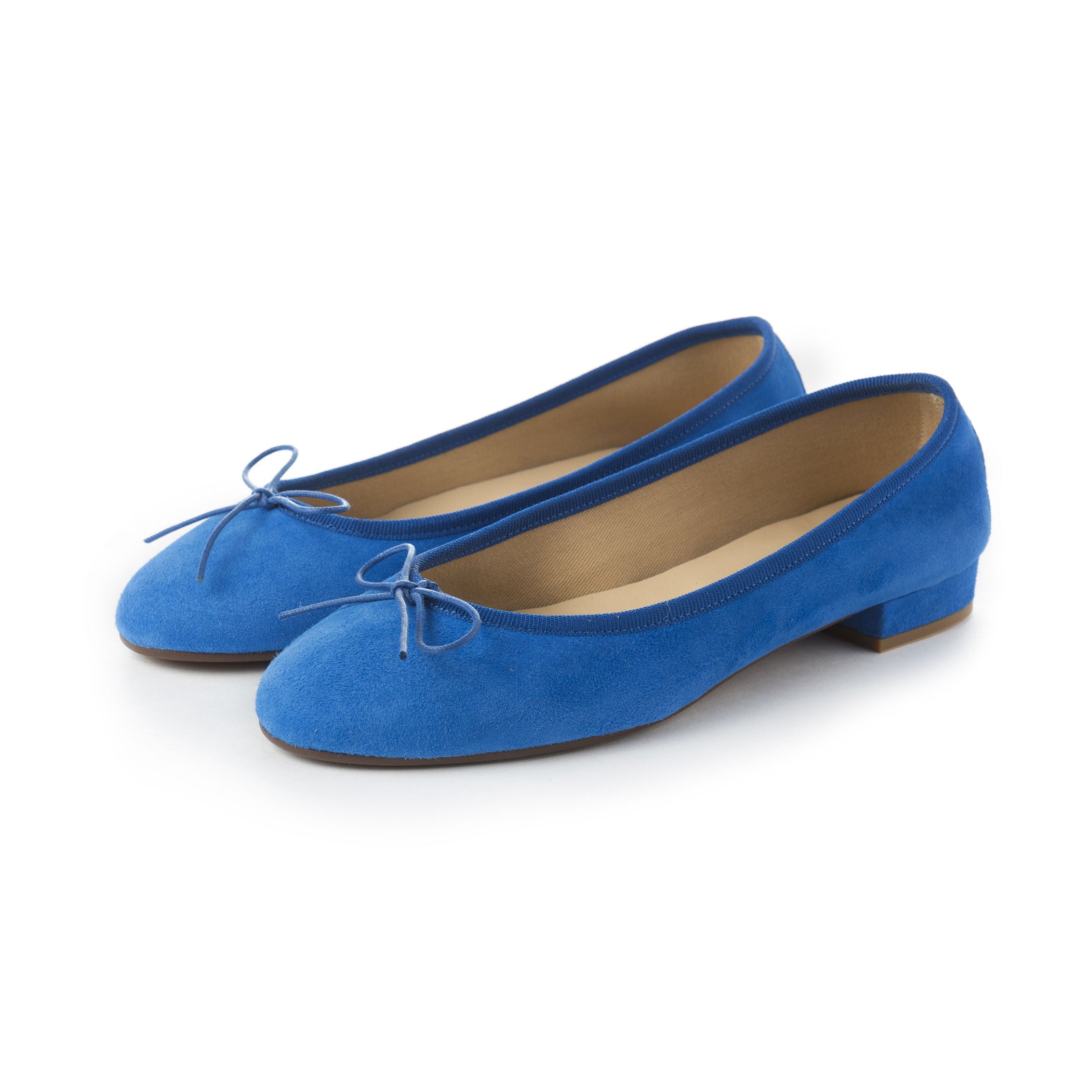 Bluette suede medium heel ballet flats