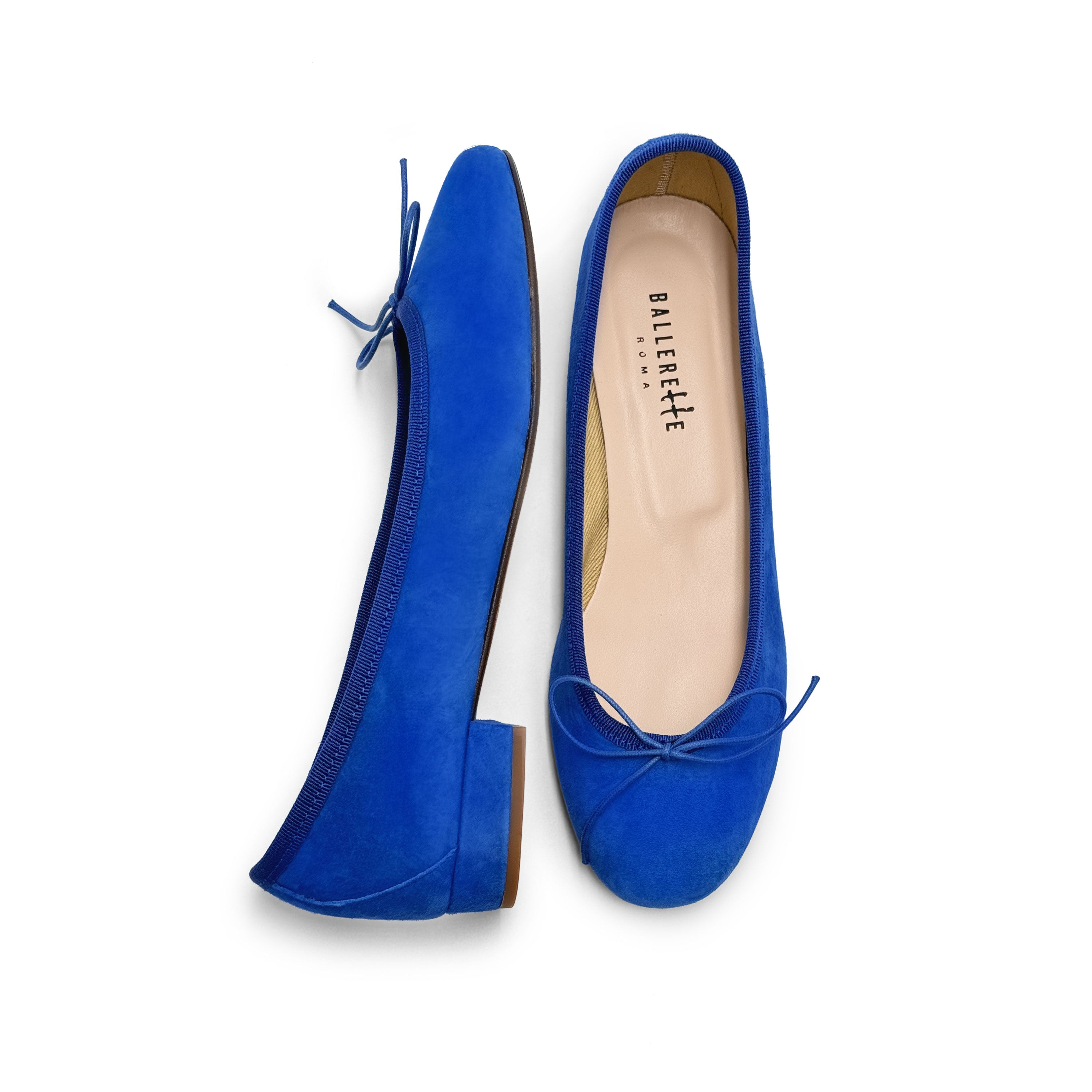 Bluette suede medium heel ballet flats