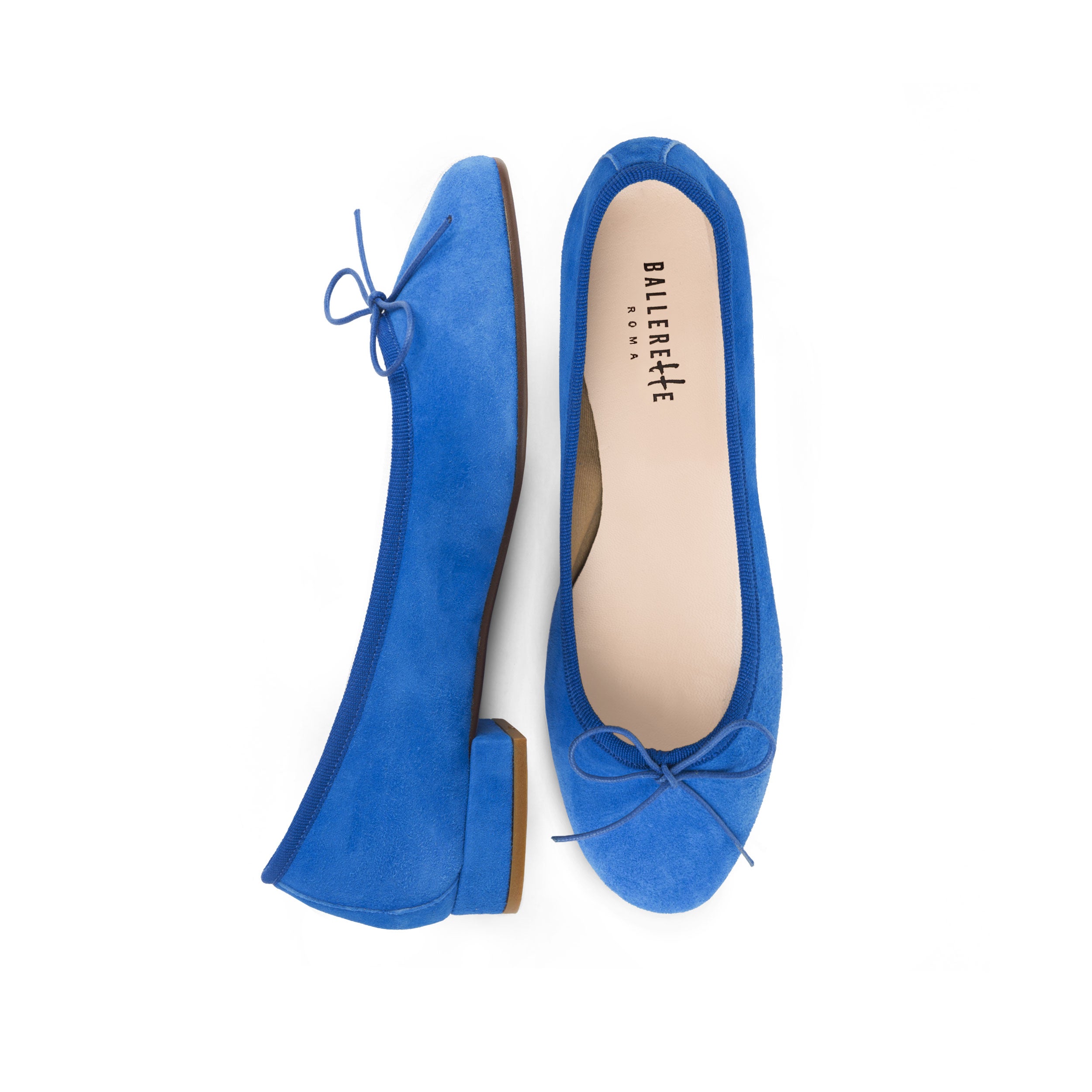 Bluette suede medium heel ballet flats