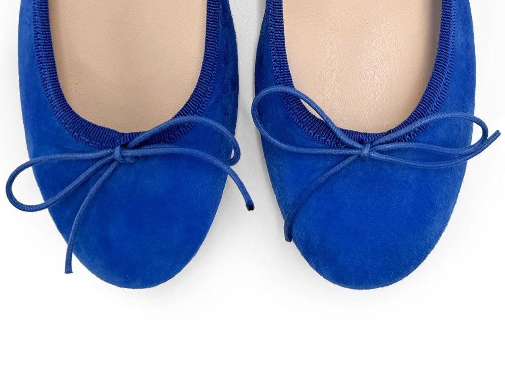 Bluette suede medium heel ballet flats