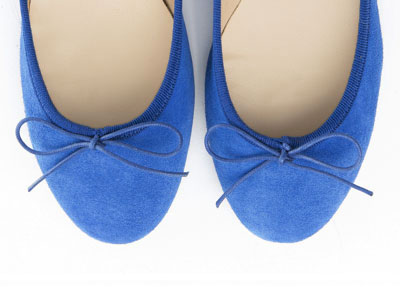 Bluette suede medium heel ballet flats