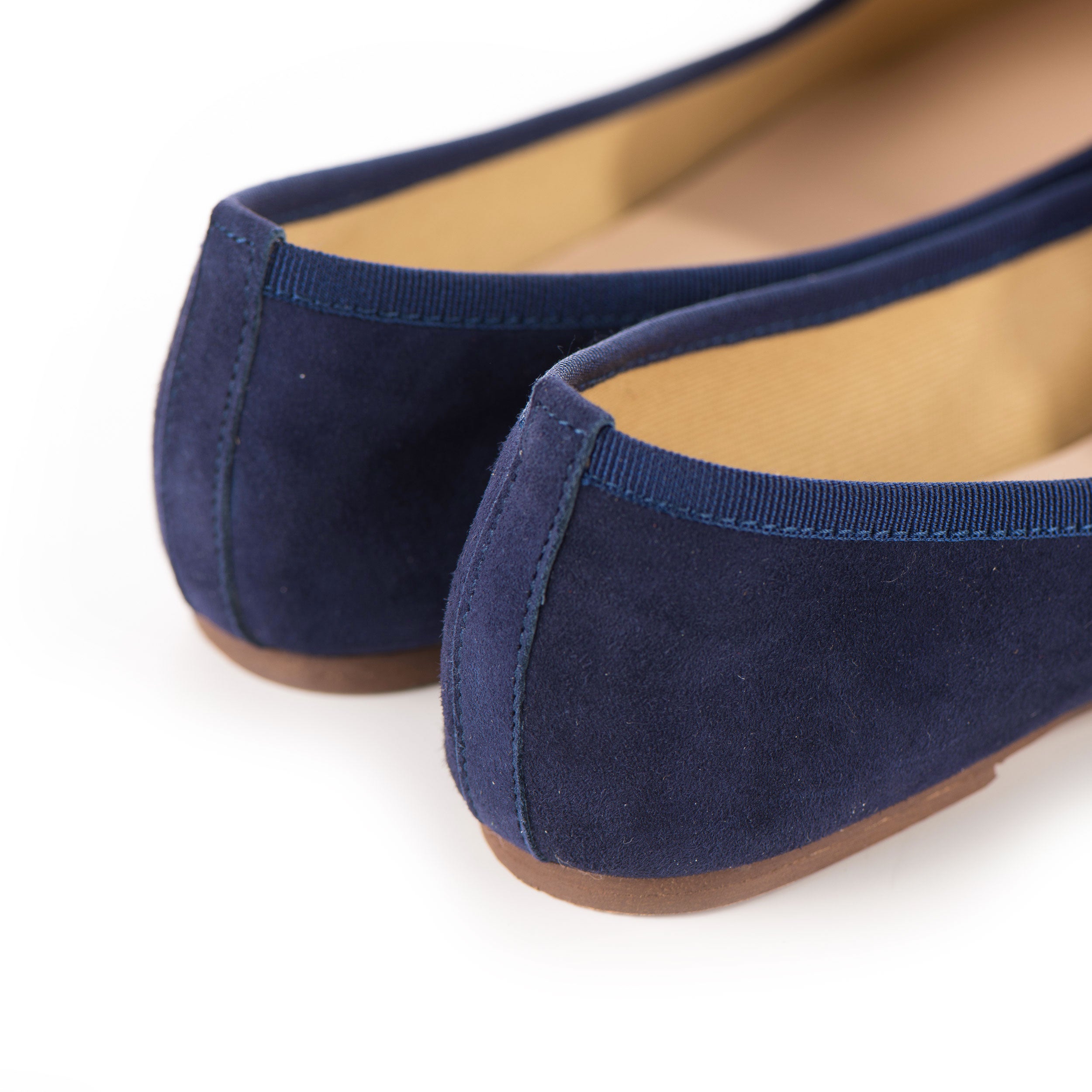 Blue suede women's loafers